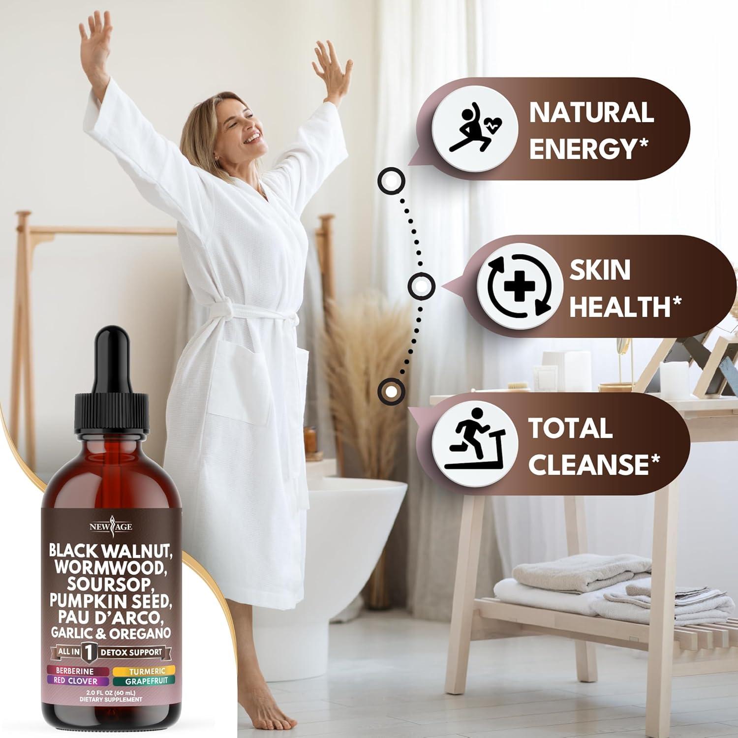 Gotas de Limpieza Ajenjo y Nogal Negro New Age 118 ml