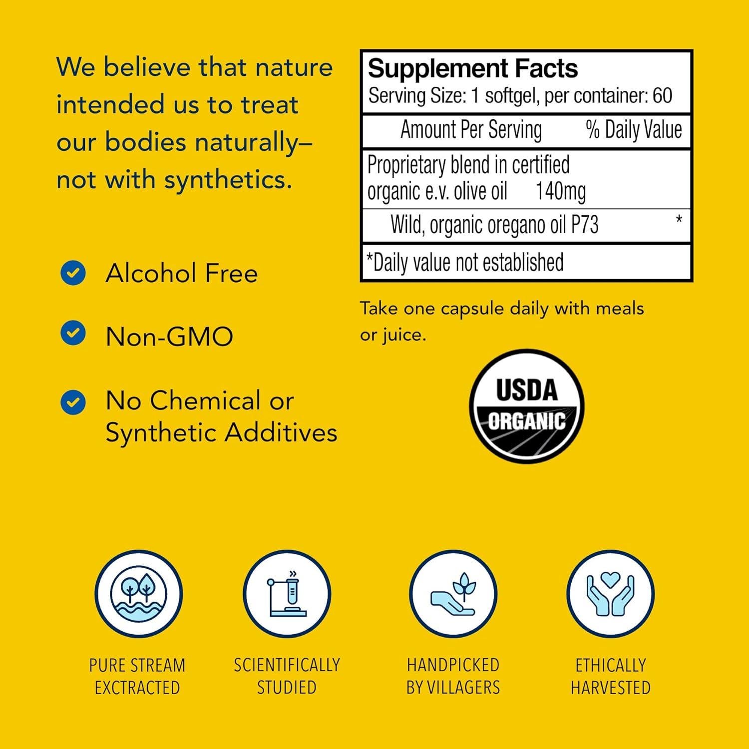 Oreganol P73 North American Herb & Spice - 60 Gelatinas Blandas - Apoyo Inmunológico