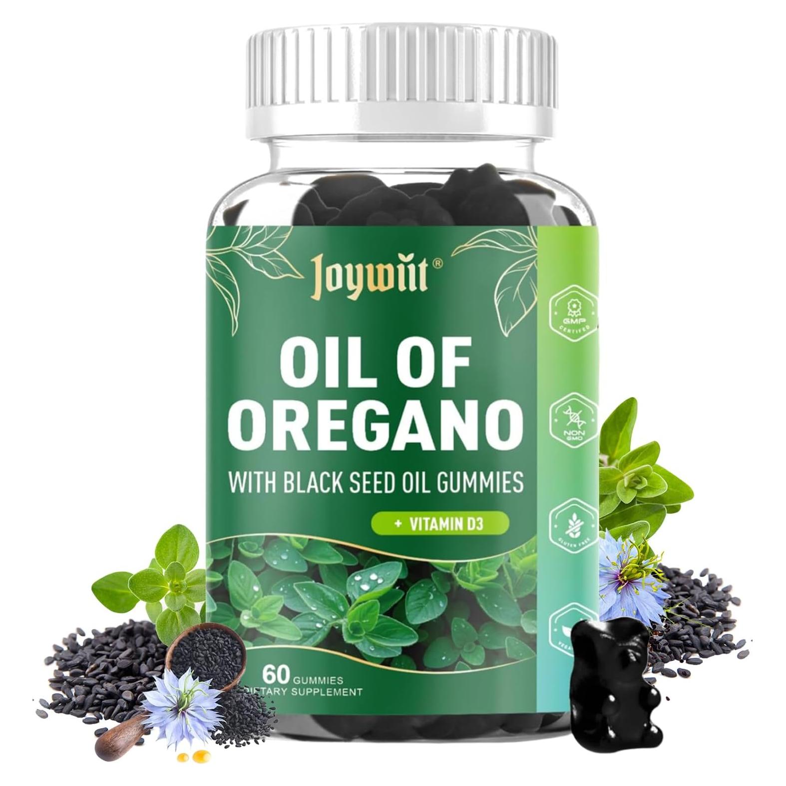 Gomitas de Aceite de Orégano Orgánico 300mg + D3 1000UI - 60 Unidades