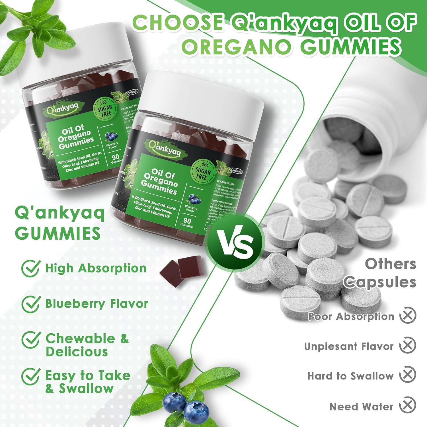 Gomitas Orgánicas Q'ankyaq de Aceite de Orégano 90 Unidades