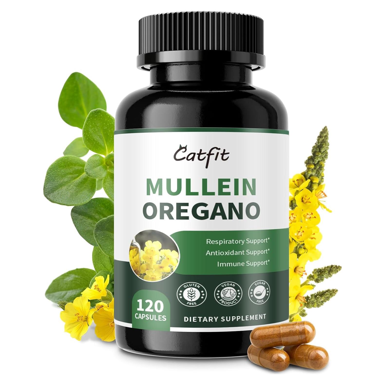 Cápsulas de Mullein y Orégano Catfit 120 Caps Veganas