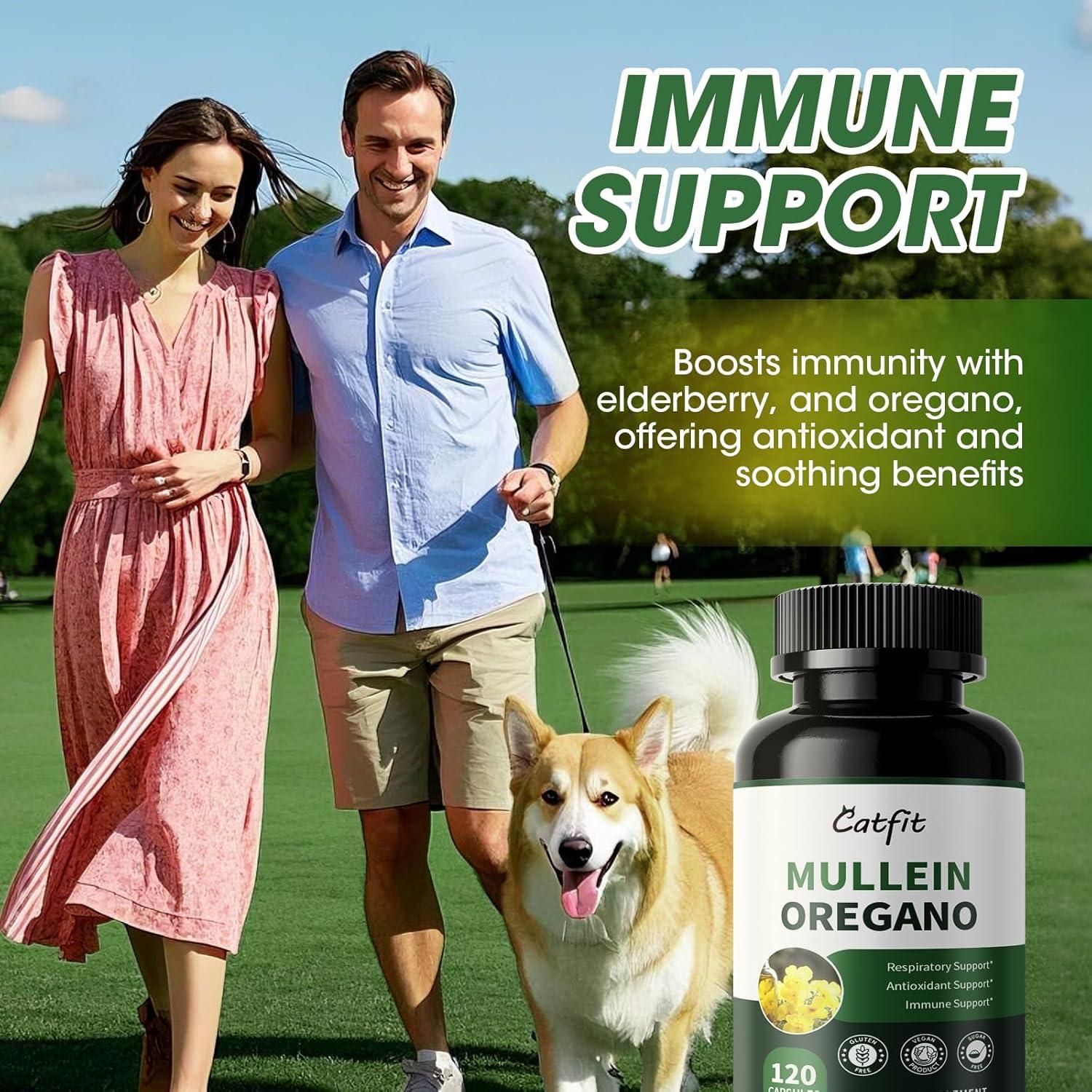 Cápsulas de Mullein y Orégano Catfit 120 Caps Veganas