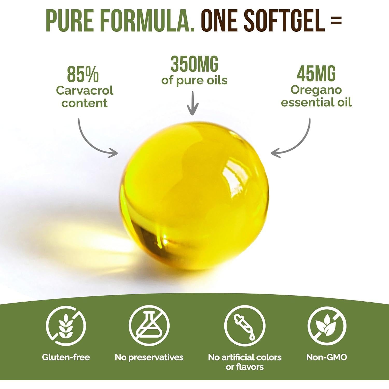 Cápsulas de Aceite de Orégano Silvestre Teliaoils 350mg 60 Unidades