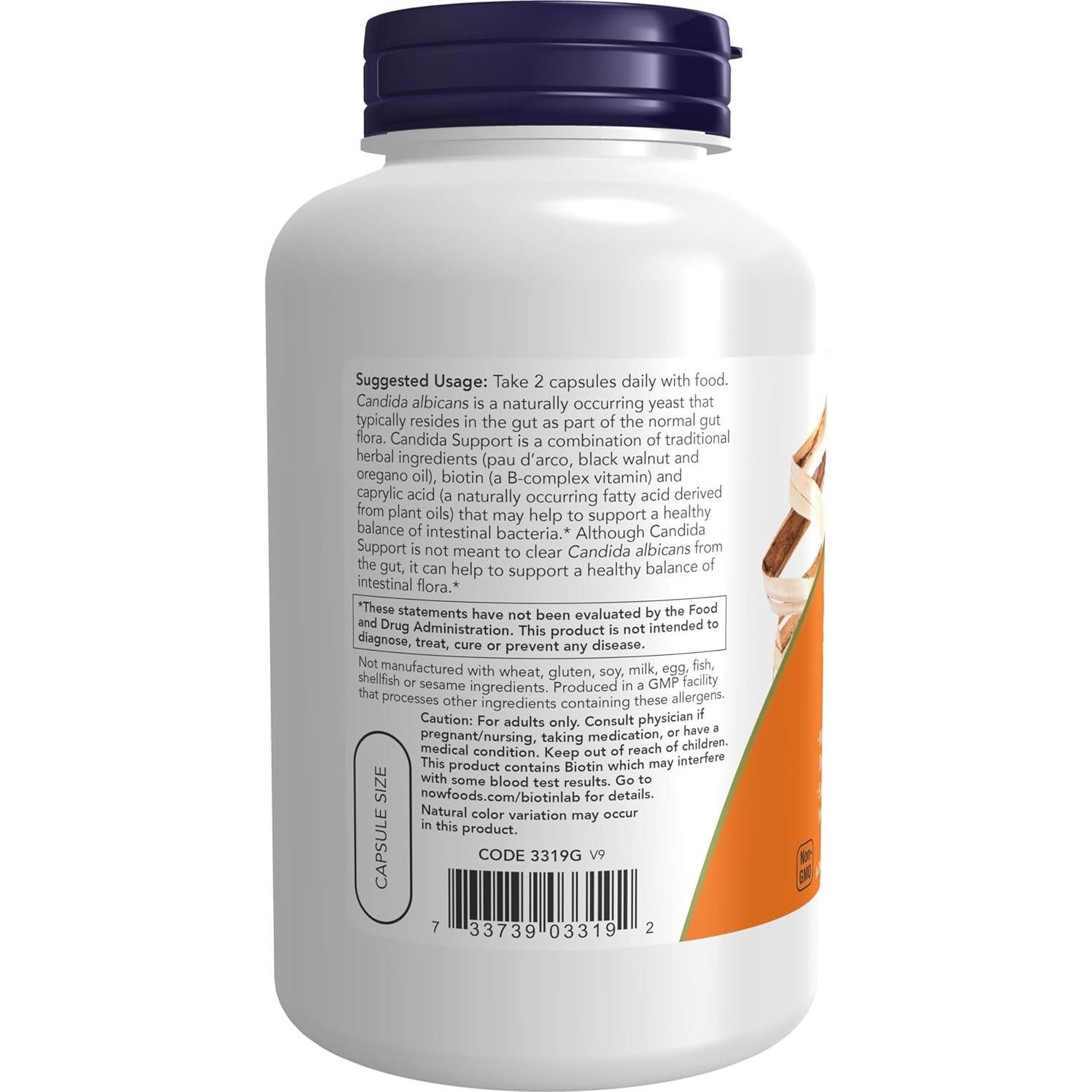 Suplemento para Cándida NOW Foods 180 Cápsulas Vegetales