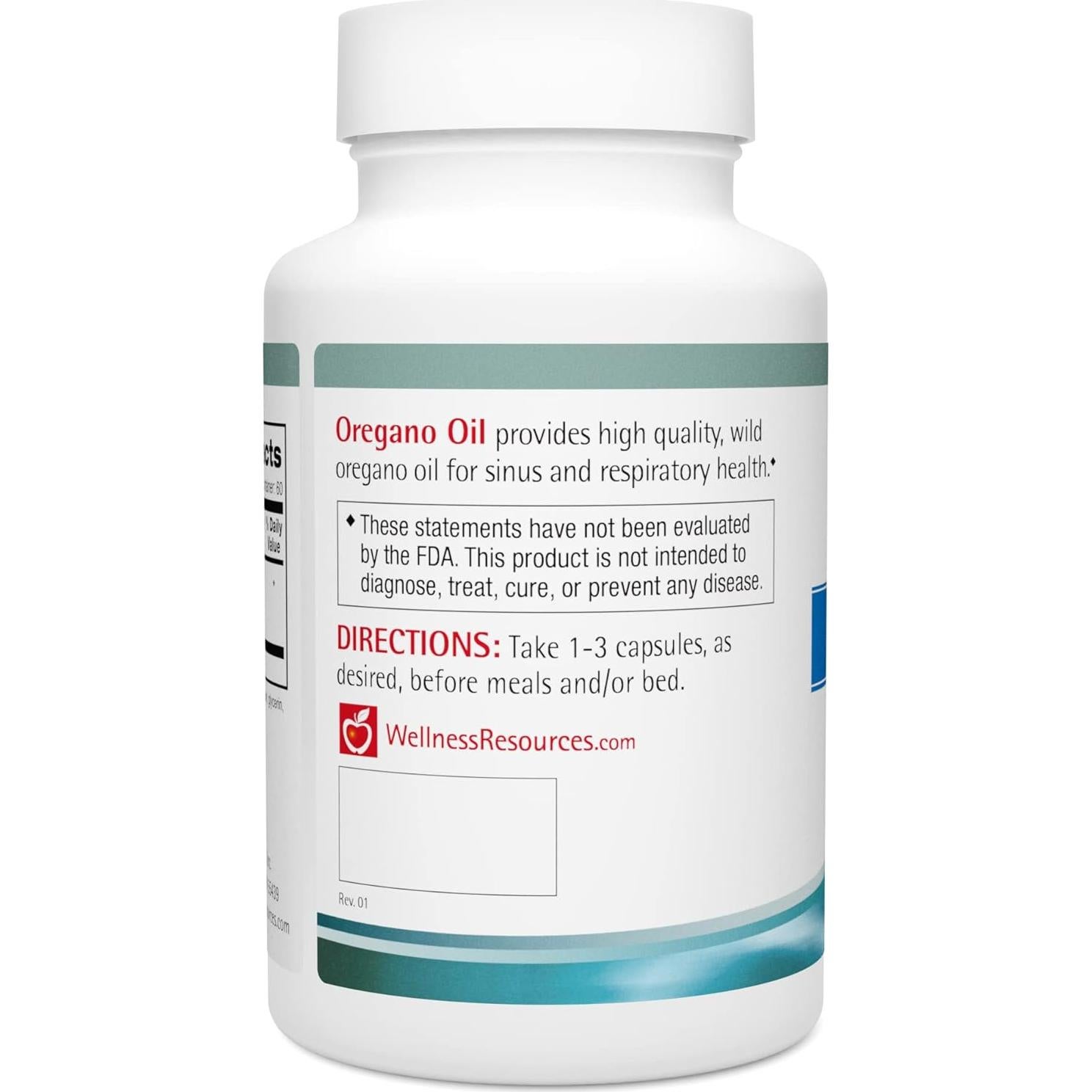 Cápsulas de Aceite de Orégano Wellness Resources 180 Softgels 55% Carvacrol