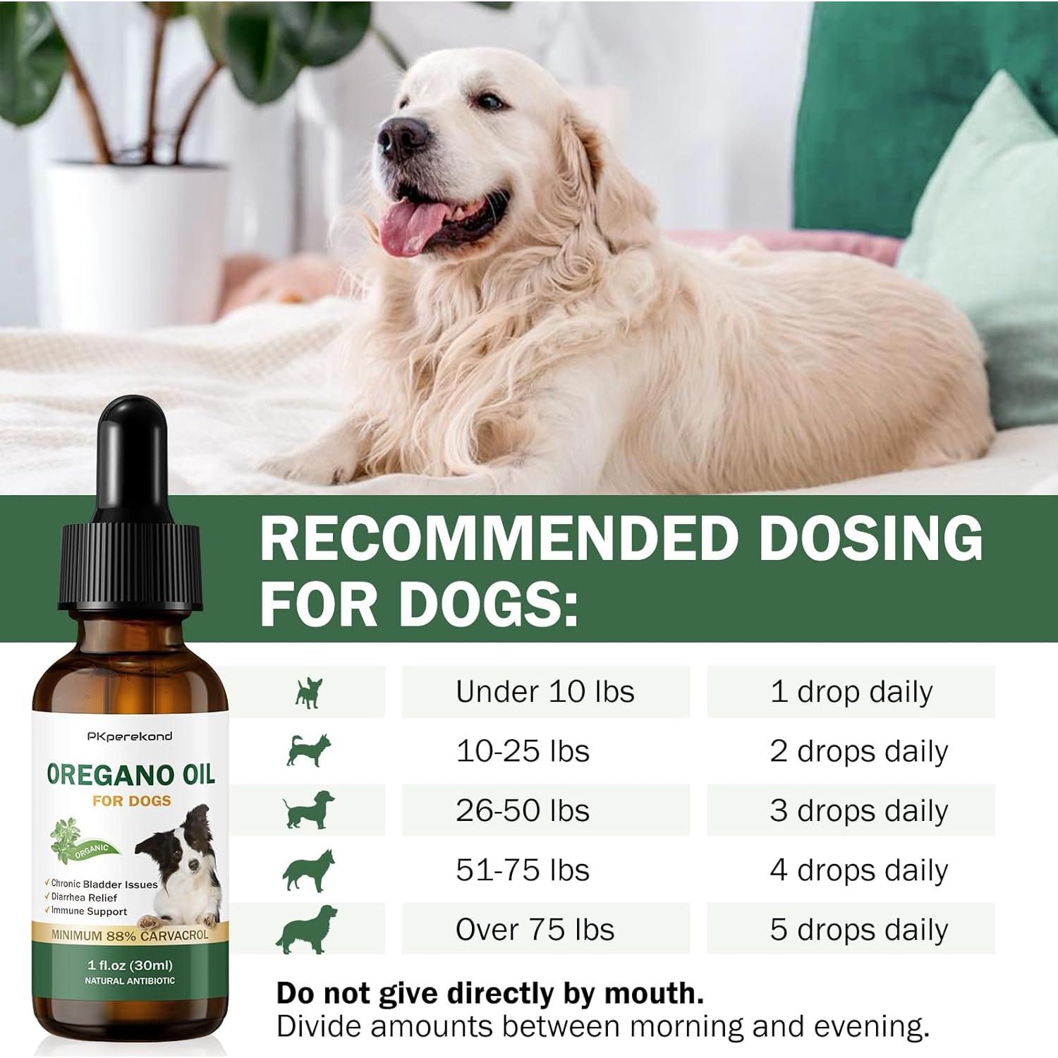 Aceite de Orégano para Perros PKperekond 29.57 ml 88% Carvacrol