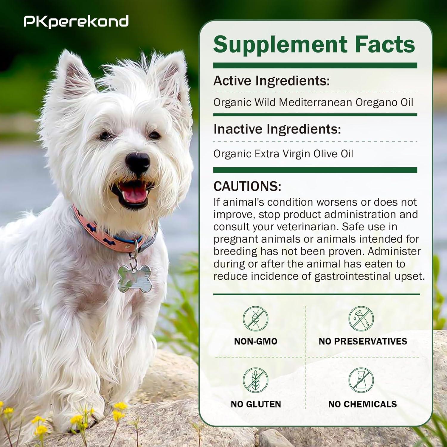 Aceite de Orégano para Perros PKperekond 29.57 ml 88% Carvacrol