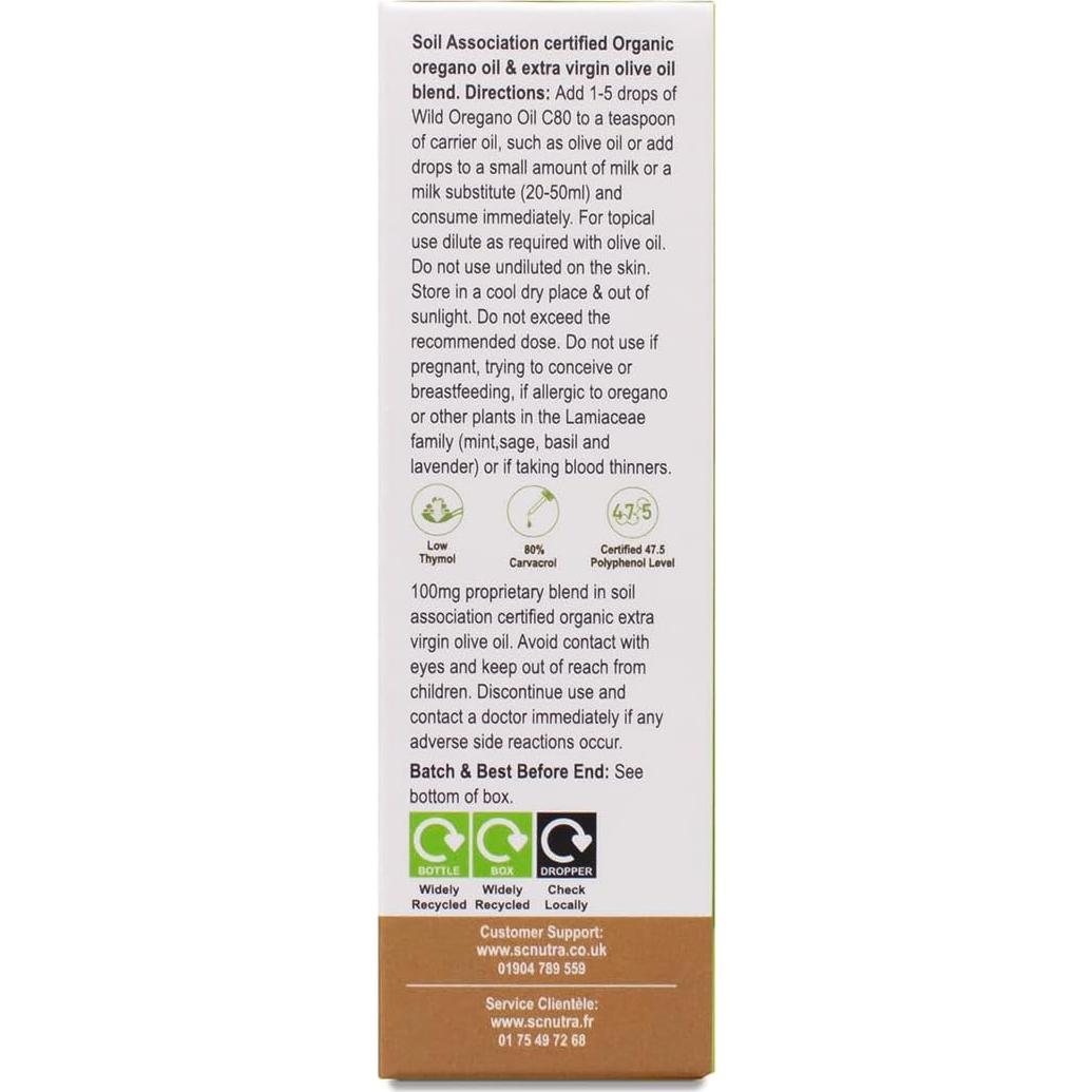 Aceite de Orégano Orgánico C80 10ml - Soporte Inmunológico