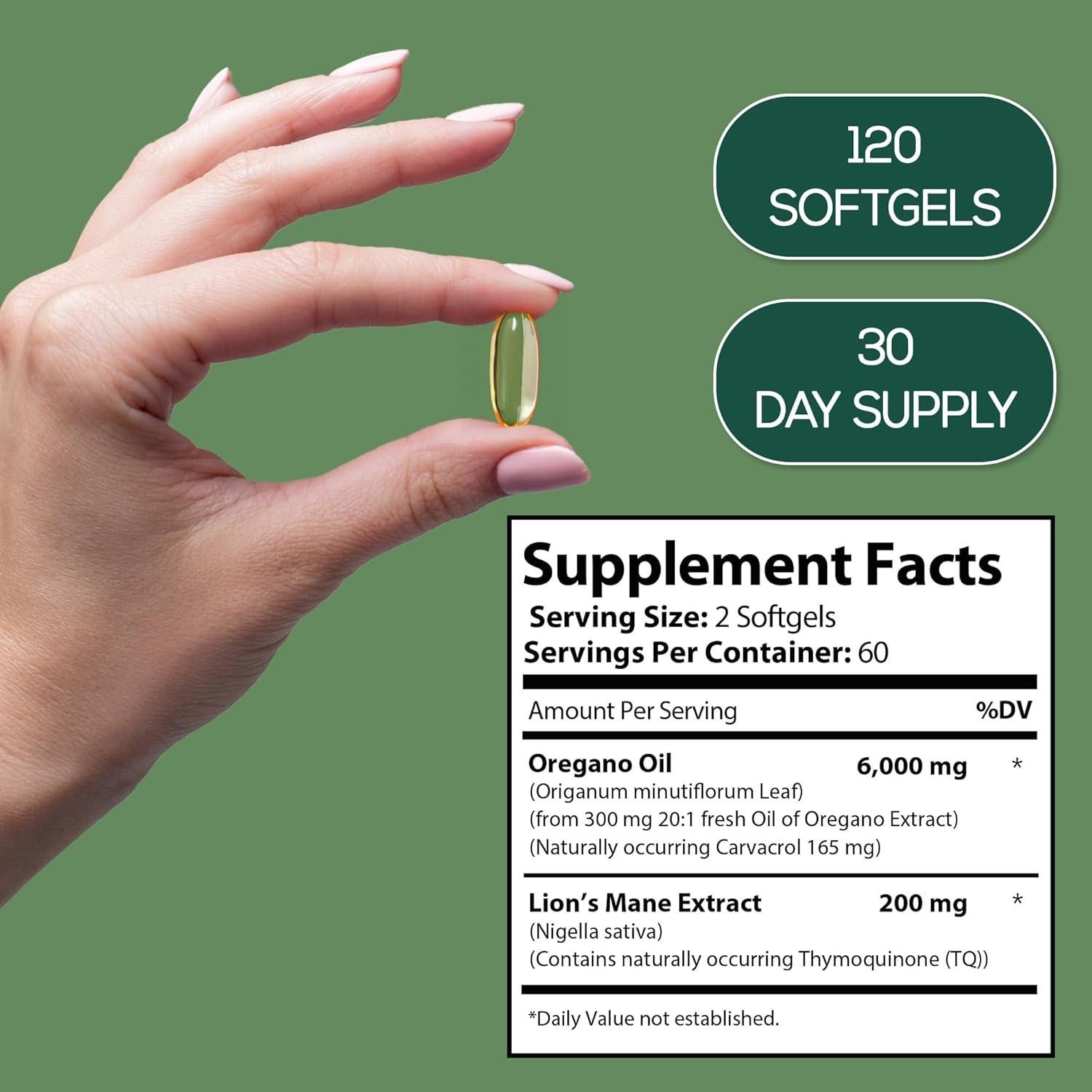 Aceite de Orégano y Semilla Negra Harmonify 120 Cápsulas