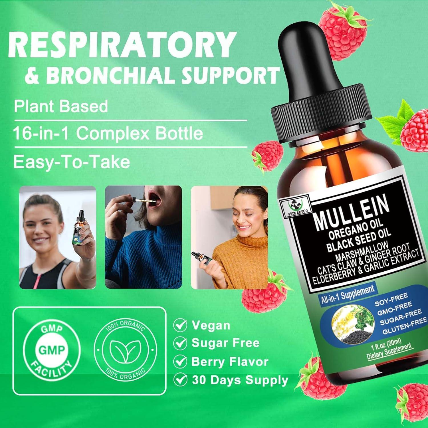 Gotas Orgánicas de Mullein Vita Letuo 30ml - Salud Respiratoria