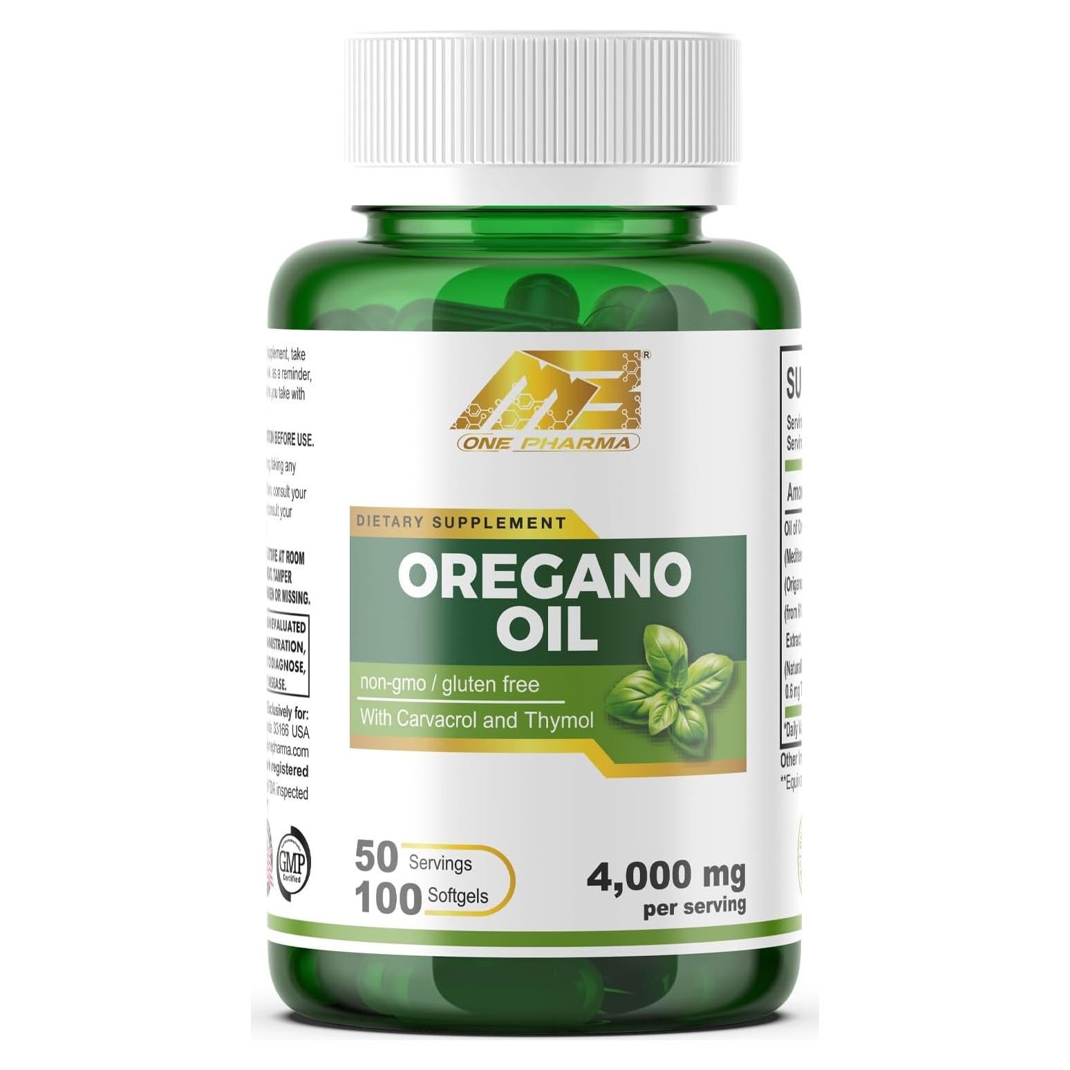 Aceite de Orégano Puro Mediterráneo Nairjo 4000mg 100 Cápsulas