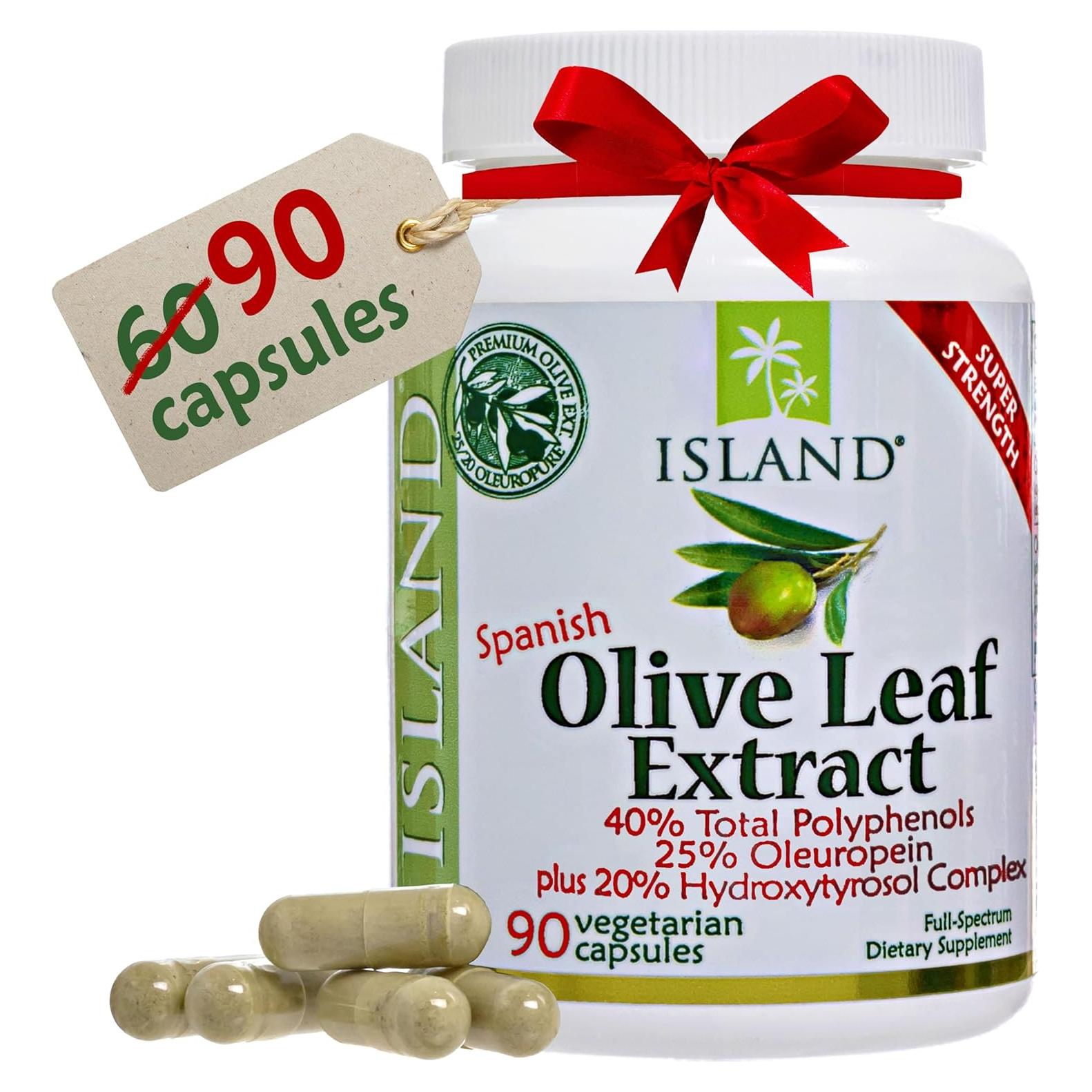 Cápsulas de Extracto de Hoja de Olivo Island Nutrition - 90 Unidades