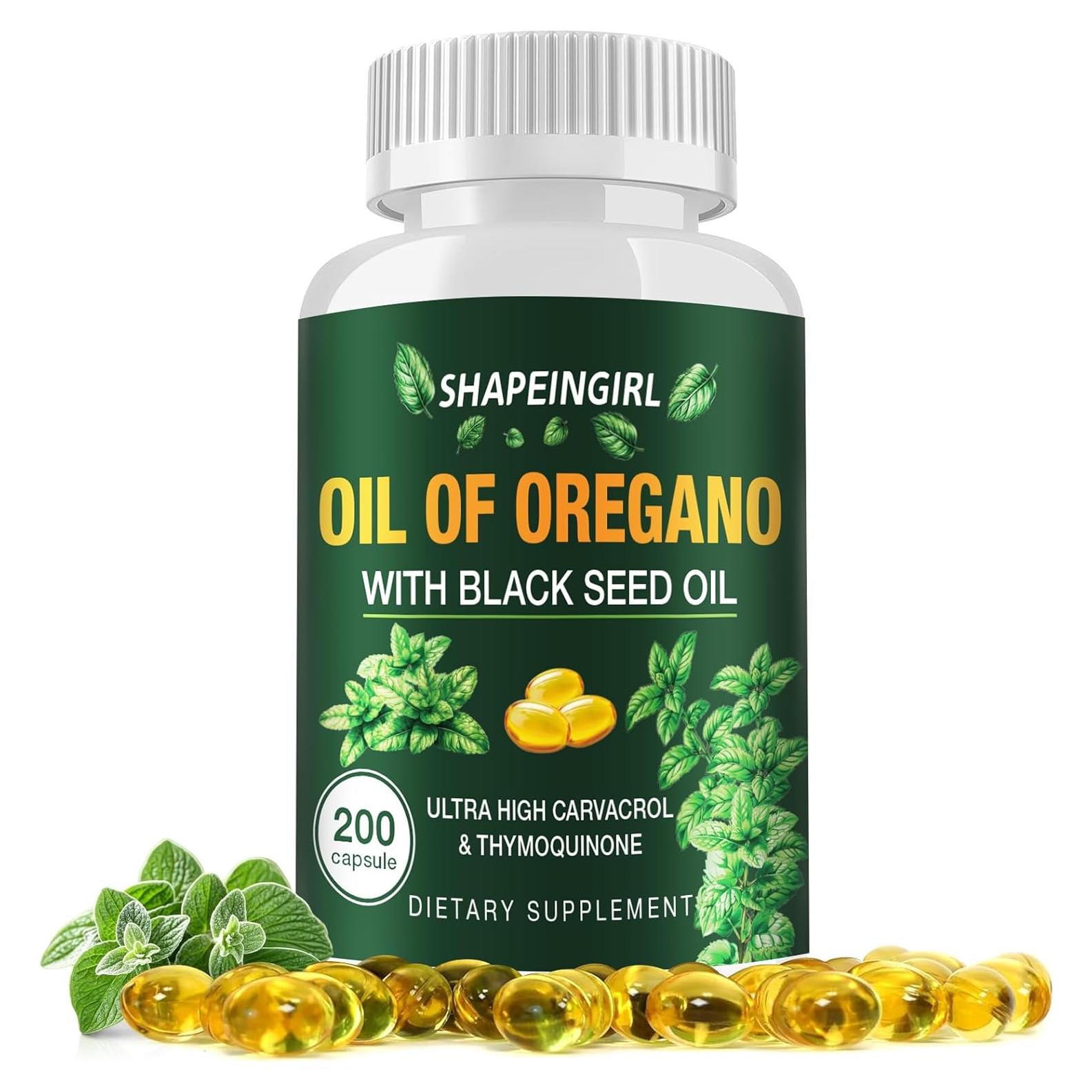 Cápsulas de Aceite de Orégano Orgánico 200 Unidades - Suplemento Inmunológico