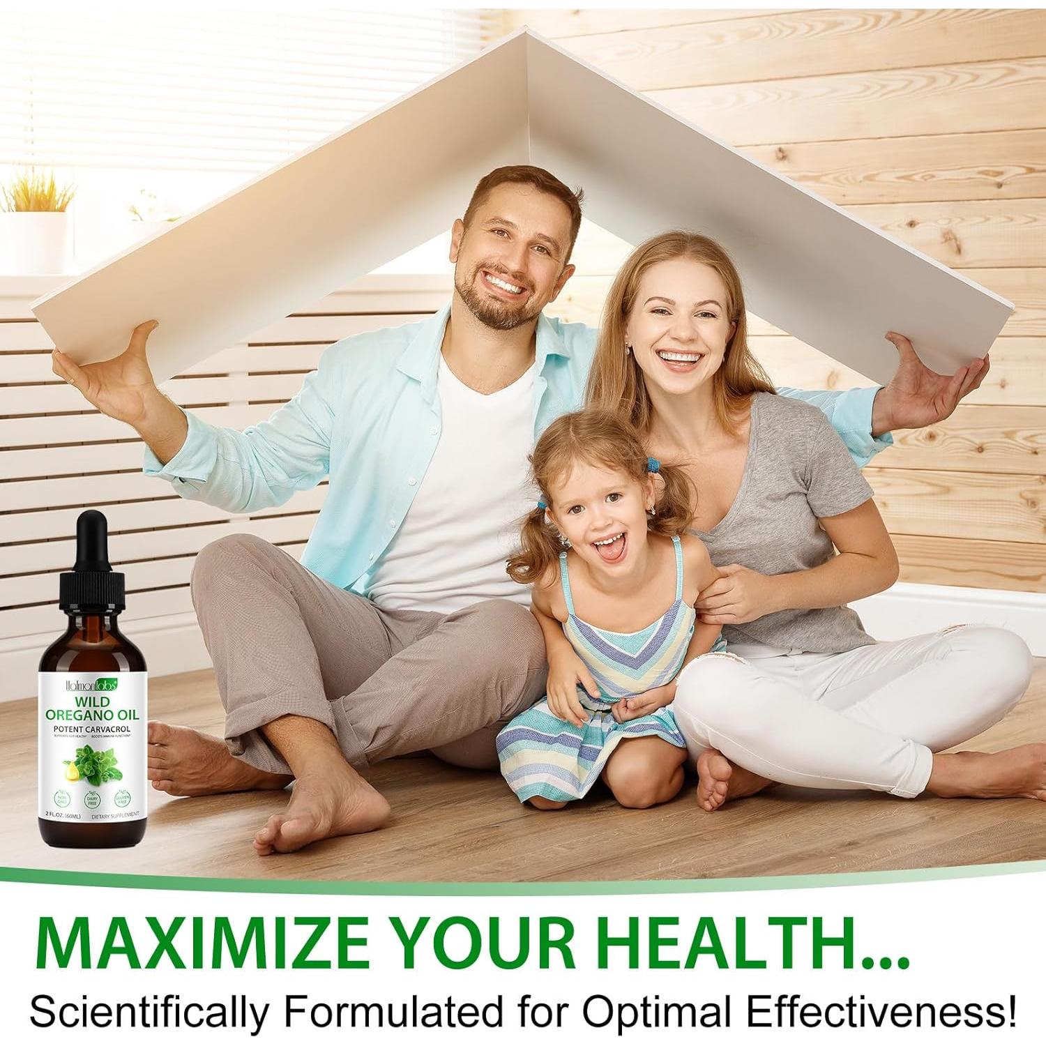 Gotas Líquidas de Aceite de Orégano Orgánico 59.15 ml - Suplemento Inmunológico