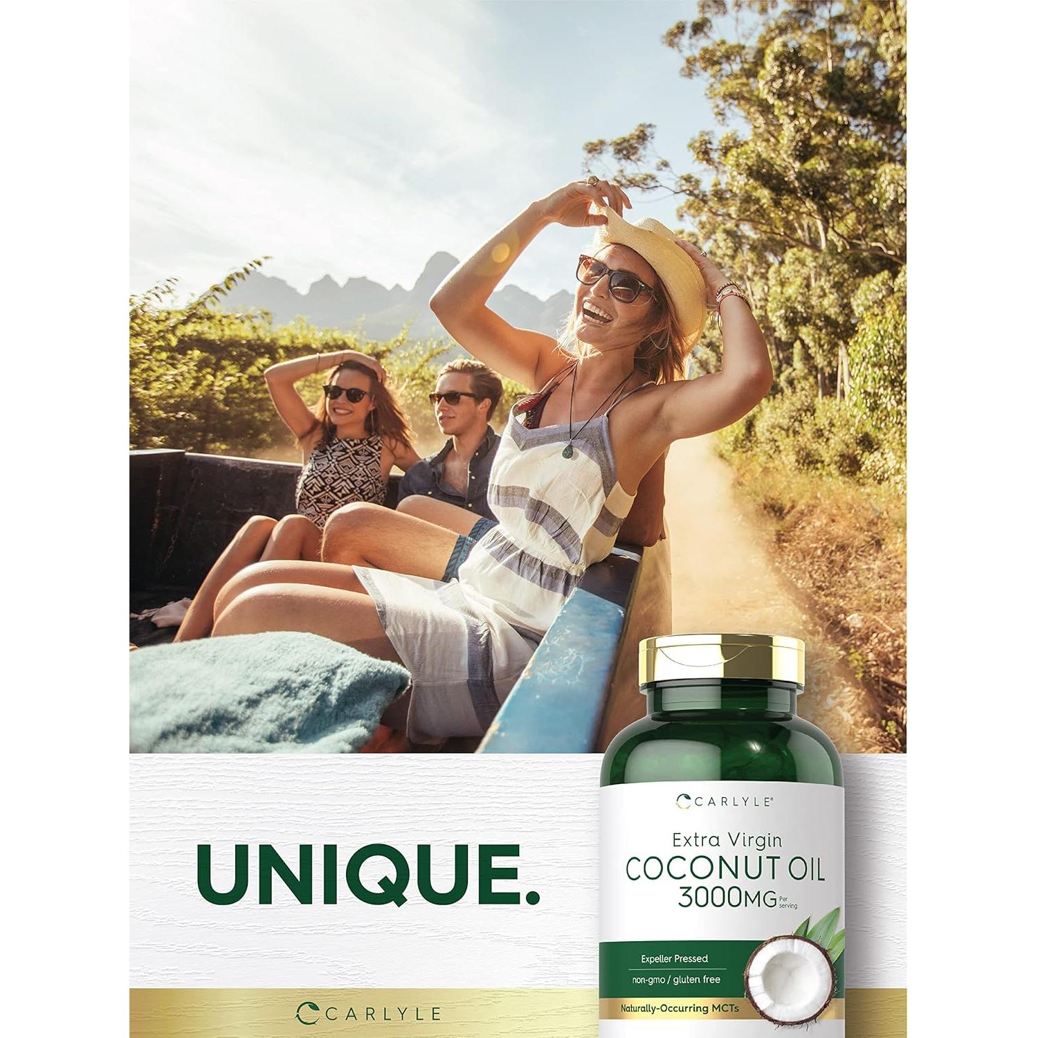 Carlyle Aceite de Coco Virgen Extra 3000mg 240 Gelatinas Blandas