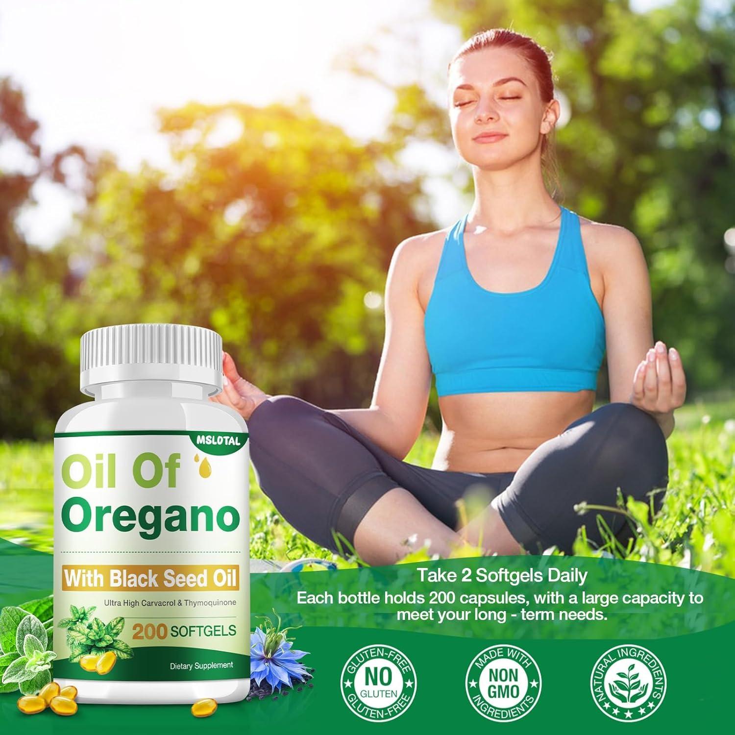 Aceite de Orégano Orgánico MSLOTAL02 - 200 Cápsulas Blandas