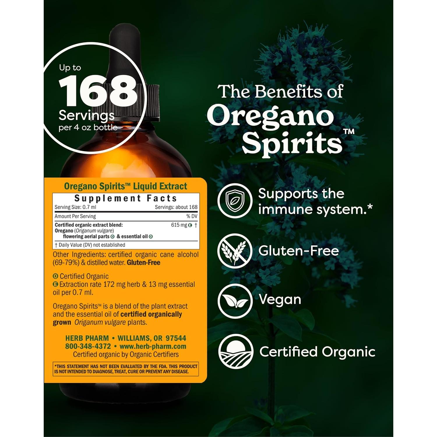 Extracto de Orégano Herb Pharm 118.3 ml - Soporte Inmunológico