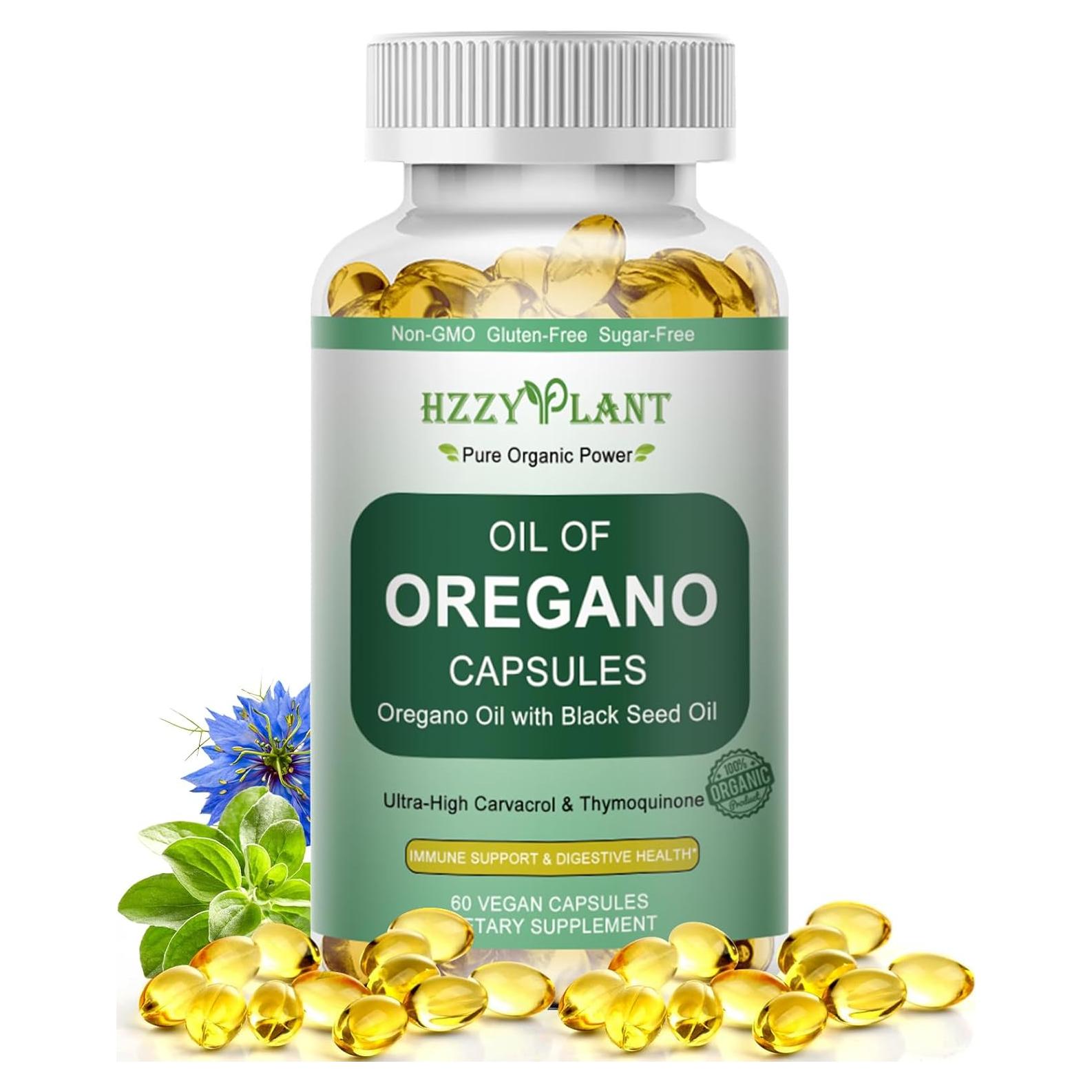 Cápsulas Blandas de Aceite de Orégano HZZYPLANT 6000 mg