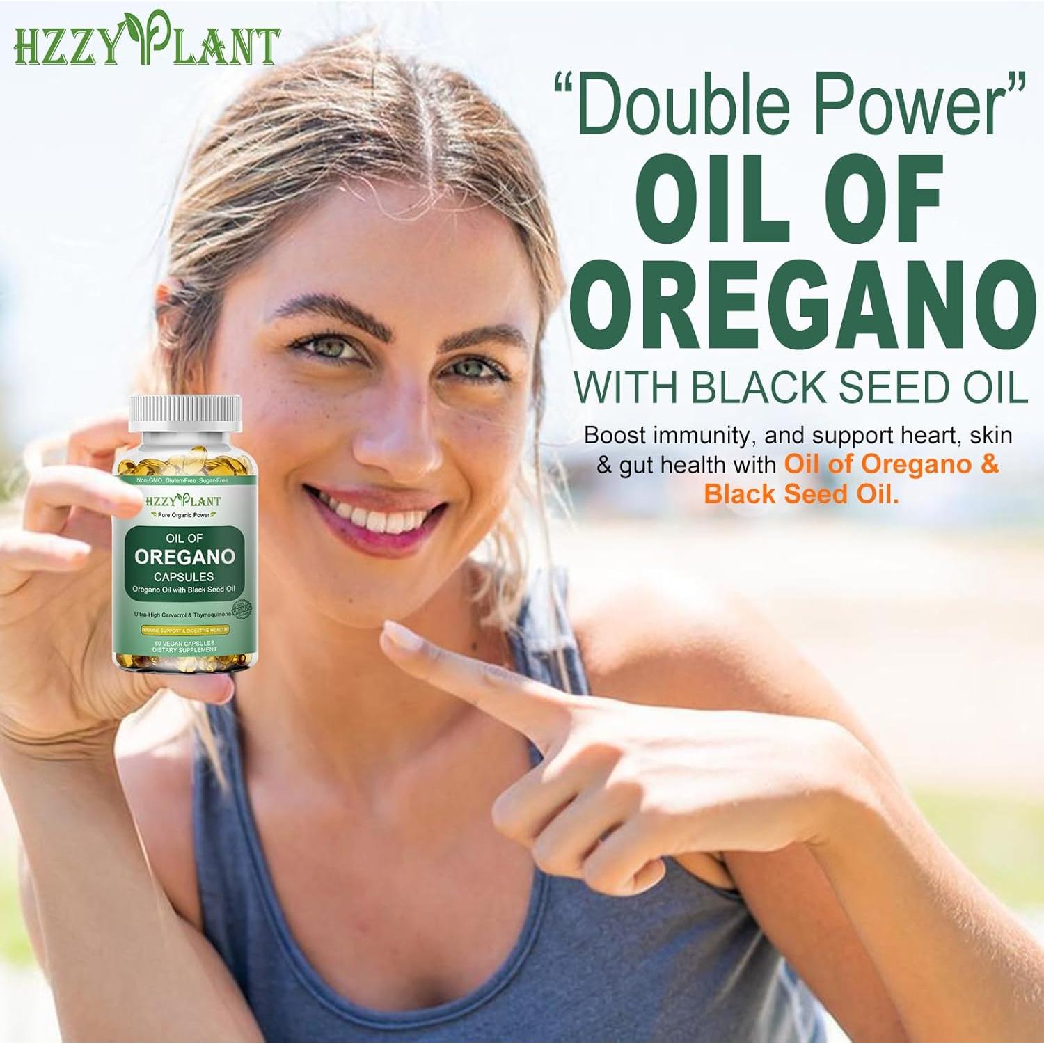 Cápsulas Blandas de Aceite de Orégano HZZYPLANT 6000 mg