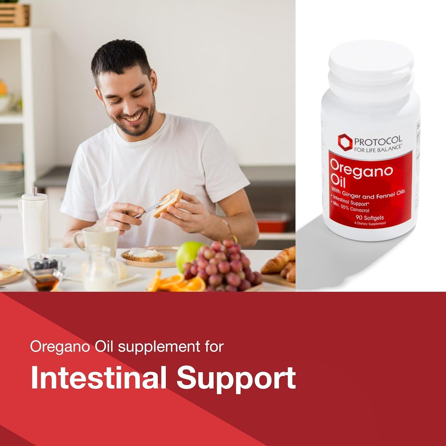 Aceite de Orégano Protocolo Para el Equilibrio de Vida 90 Cápsulas