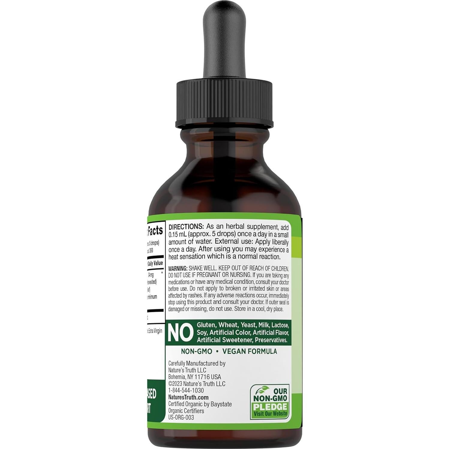 Gotas de Aceite de Orégano Orgánico Nature's Truth 59 ml