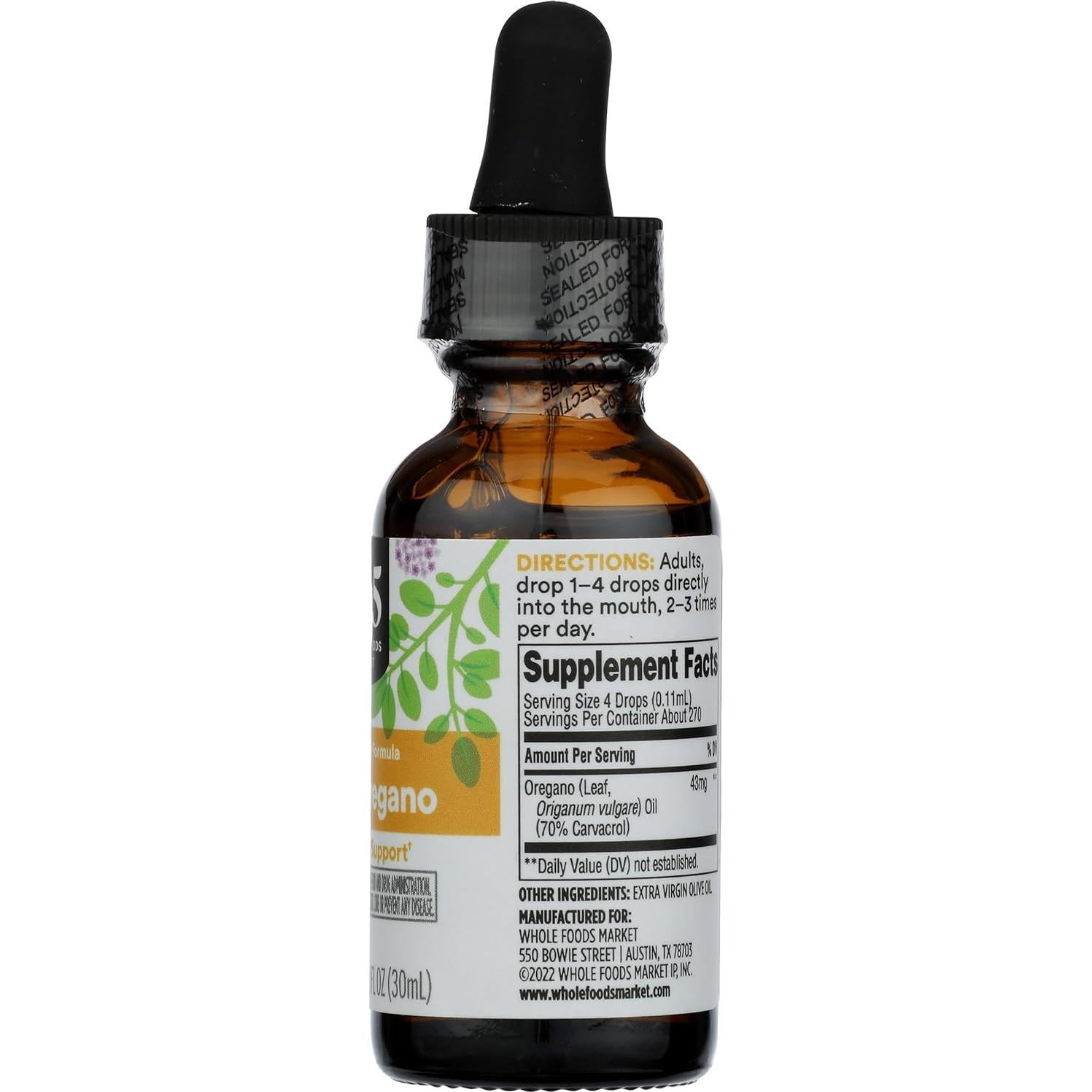 Extracto Líquido de Orégano 365 Whole Foods 29.57 ml