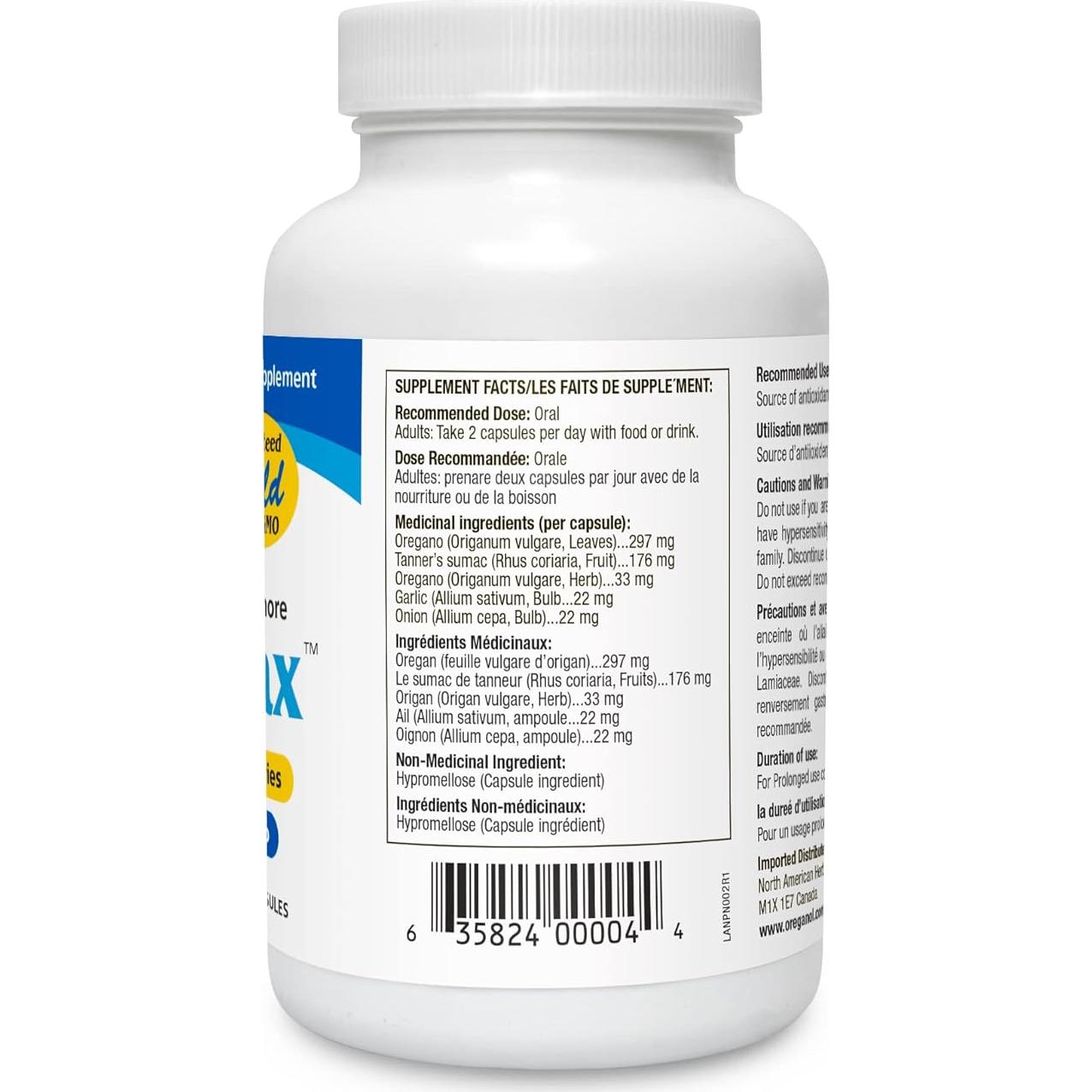 Suplemento Oreganol P73 90 Cápsulas Veganas North American Herb