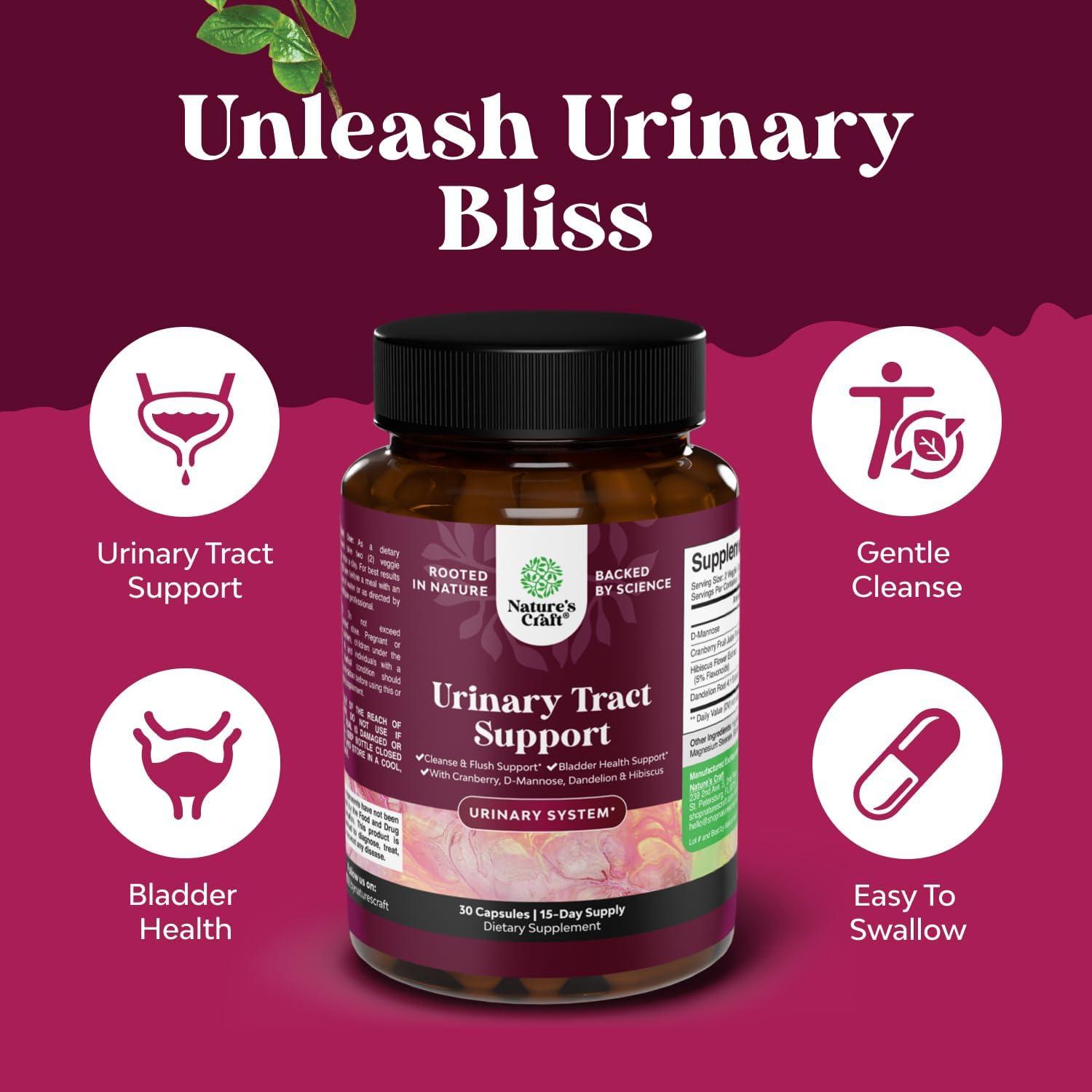 Cápsulas D-Mannosa 1000mg Natures Craft - 30 Unidades