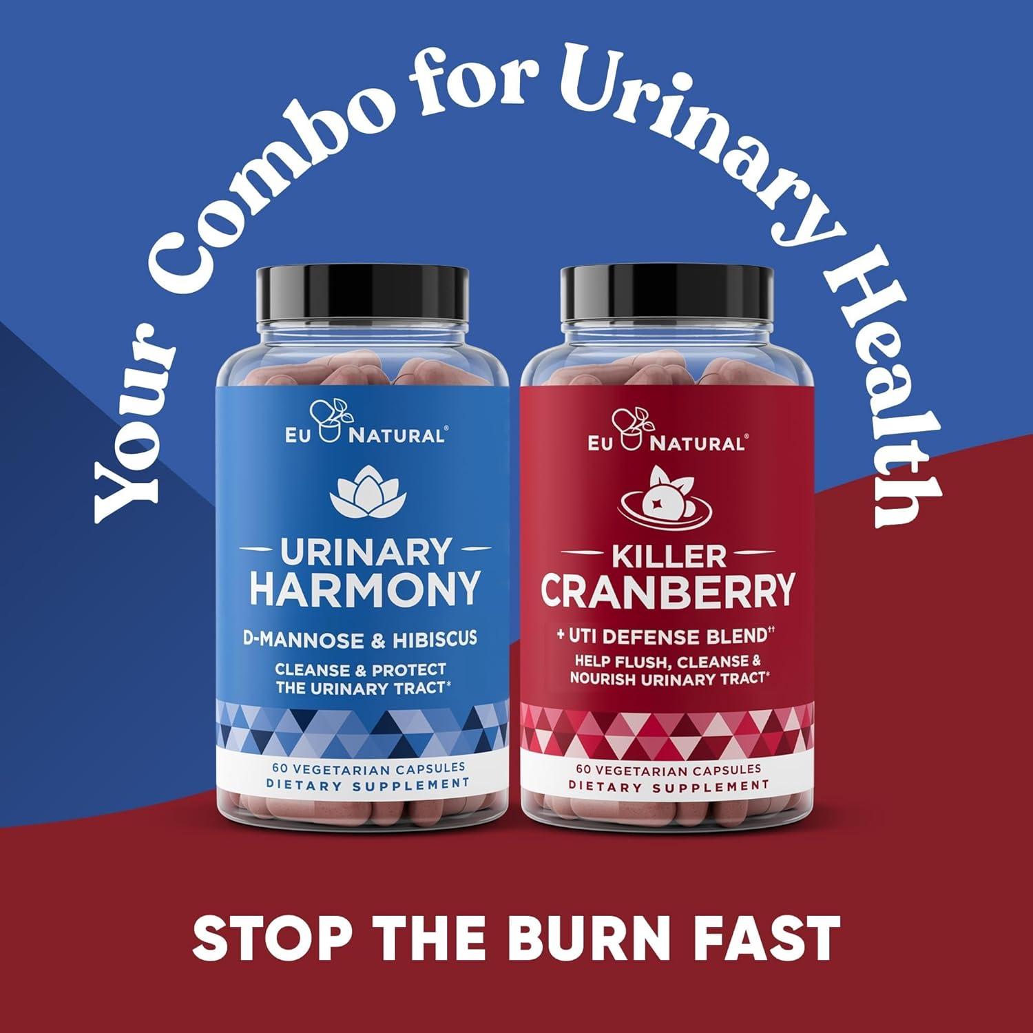 Suplemento Urinario Dúo Eu Natural 120 Cápsulas - D-Mannosa + Arándano