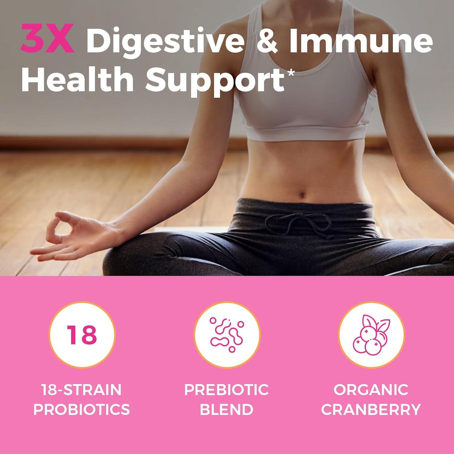 Probioticos NewRhythm para Mujeres 50 Mil millones CFU 60 Cápsulas