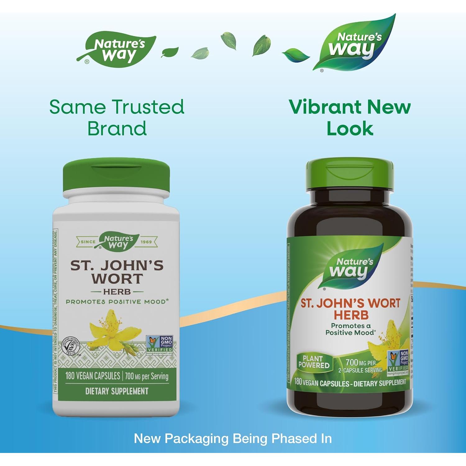 Hierba de San Juan Nature's Way 700 mg 180 Cápsulas Veganas