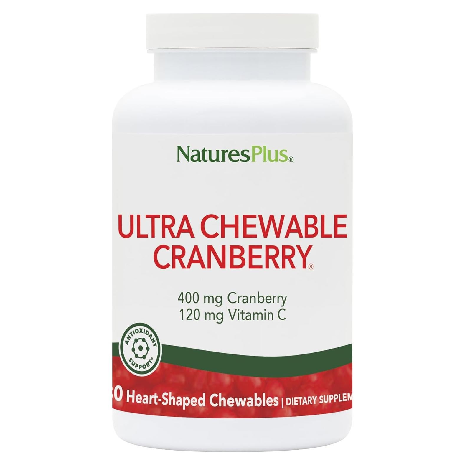 Suplemento Masticable de Arándano Natures Plus 400 mg - 180 Tabletas