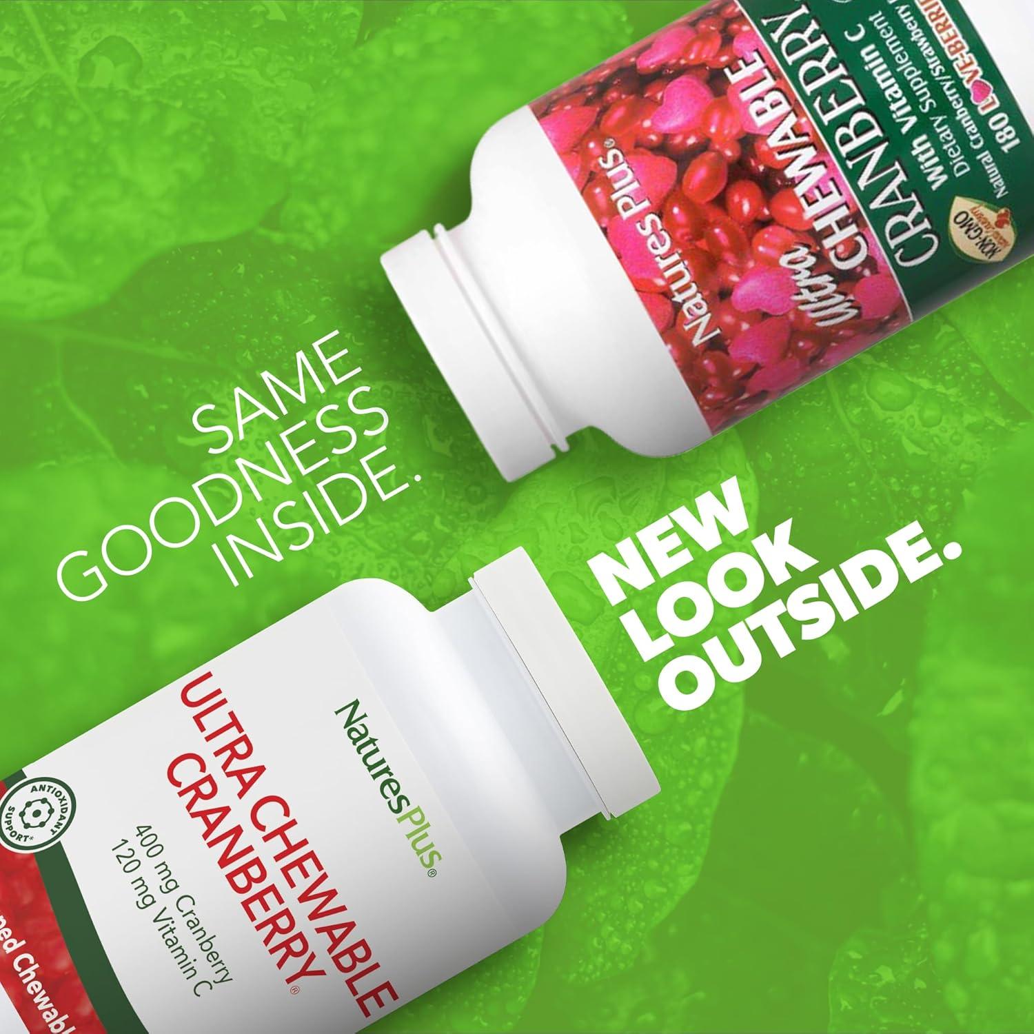 Suplemento Masticable de Arándano Natures Plus 400 mg - 180 Tabletas