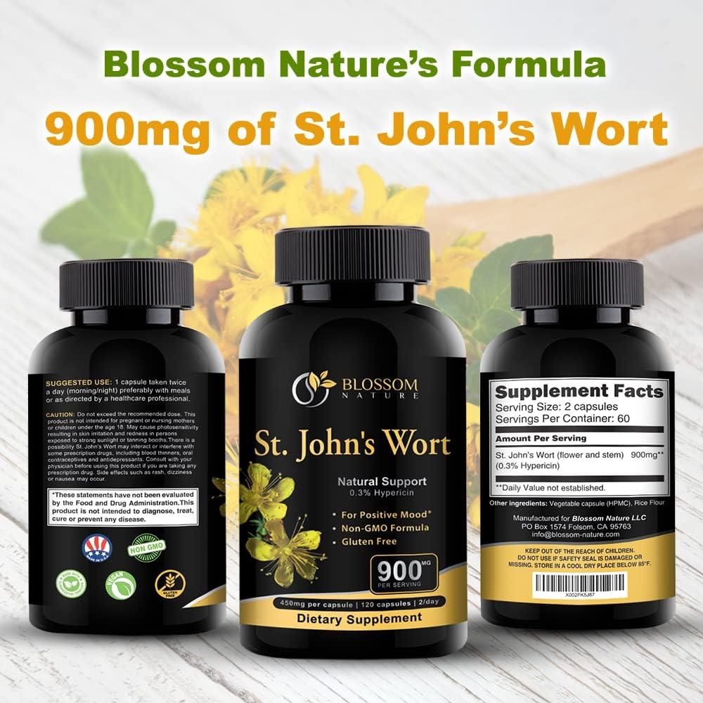 Hierba de San Juan 900mg Blossom Nature - 120 Cápsulas Veganas