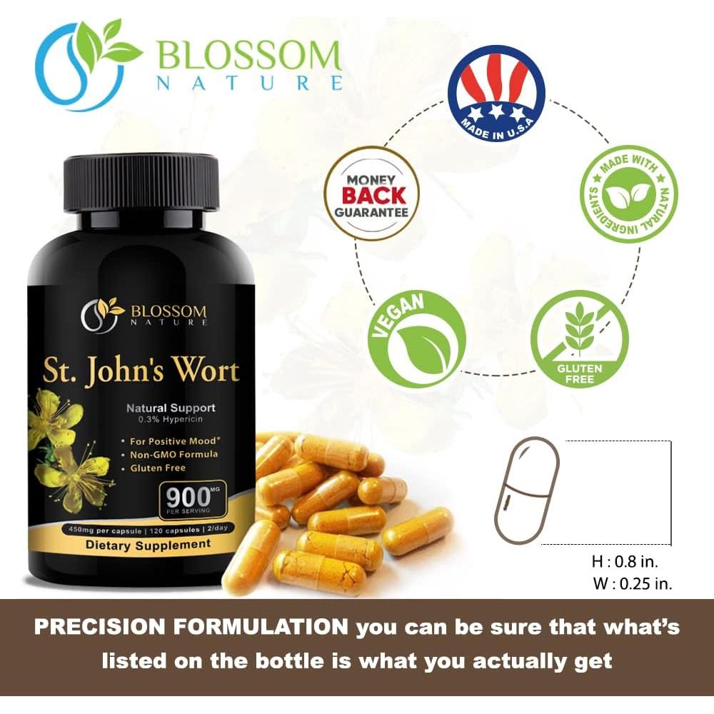 Hierba de San Juan 900mg Blossom Nature - 120 Cápsulas Veganas