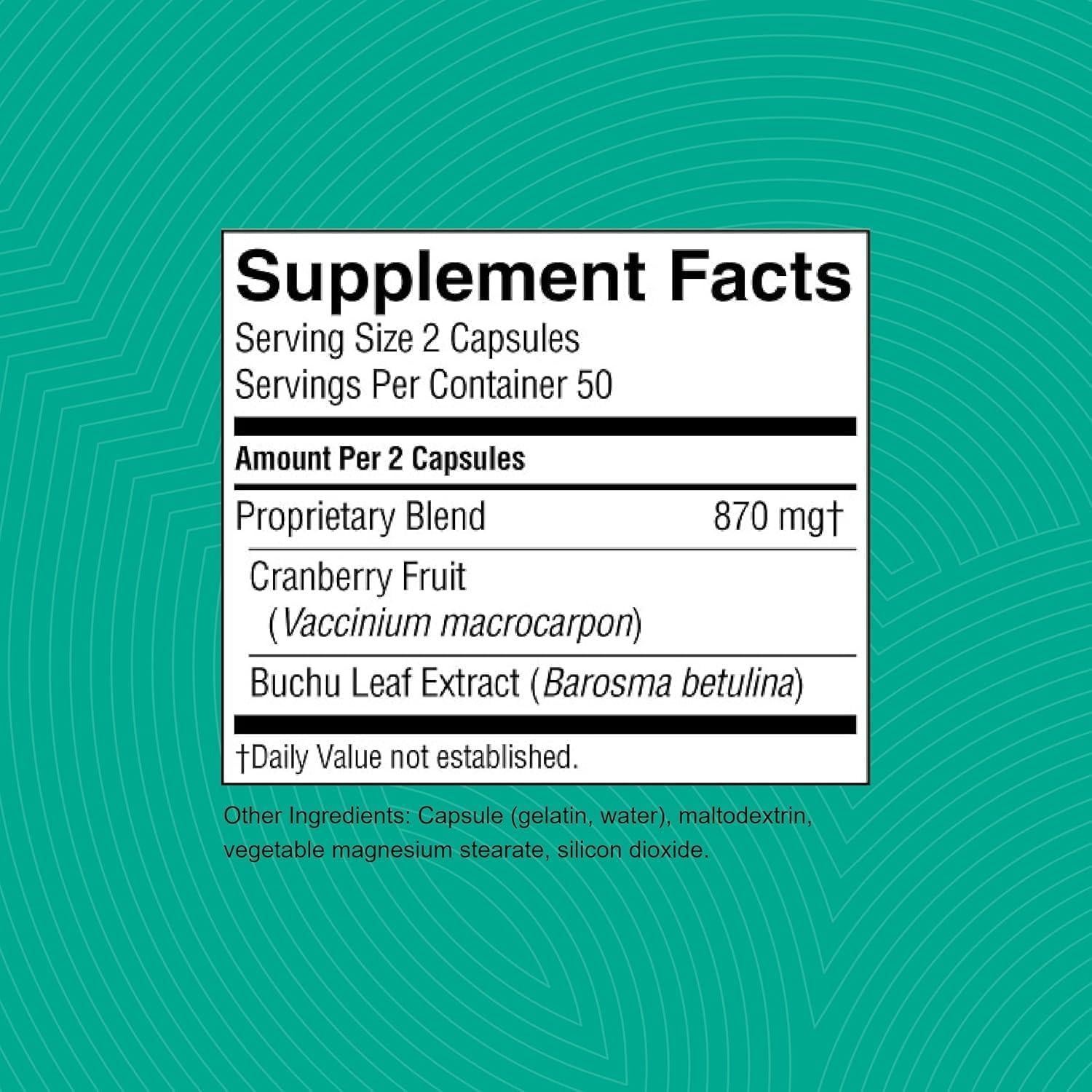 Concentrado de Arándano y Buchu Nature's Sunshine 100 Cápsulas