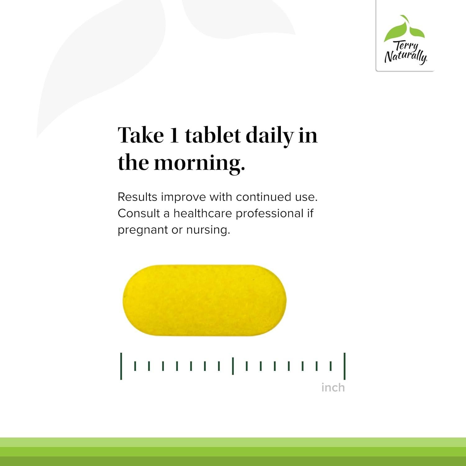 Tabletas de Hierba de San Juan Terry Naturally 60 Unidades - Veganas, Sin Gluten