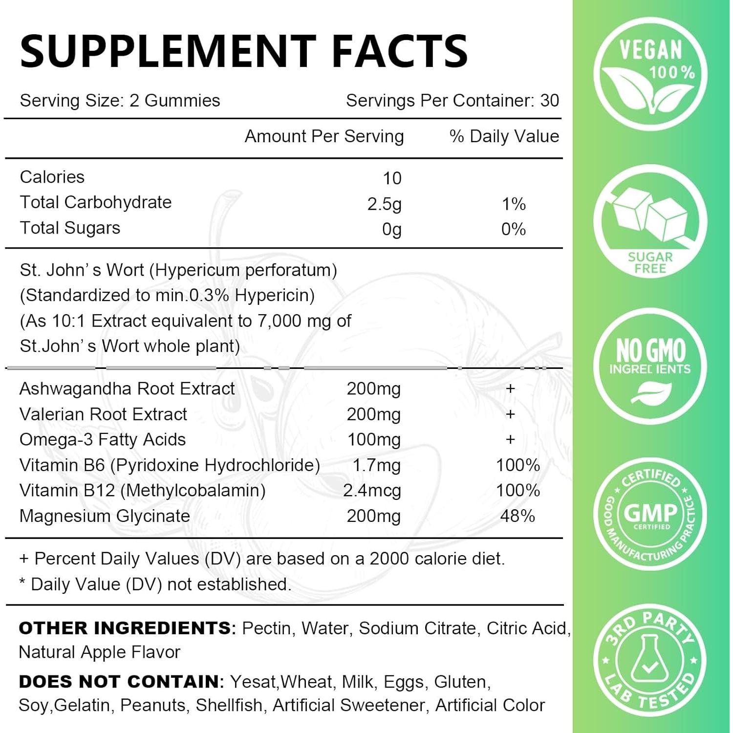 Gomitas de Hierba de San Juan JOVITHEA 700mg 60 Conteo