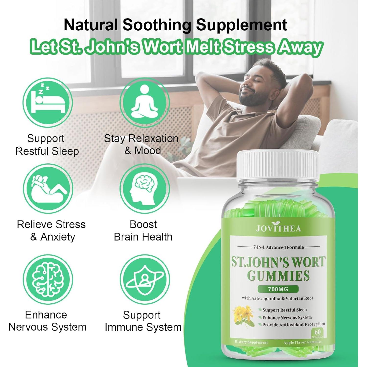 Gomitas de Hierba de San Juan JOVITHEA 700mg 60 Conteo