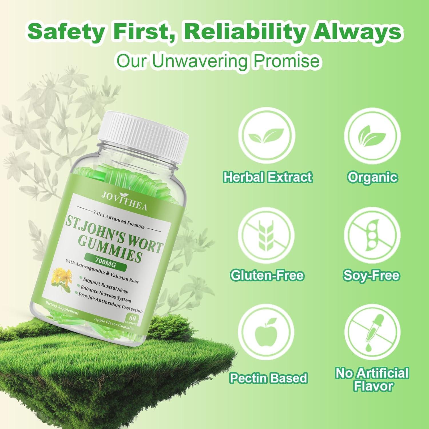 Gomitas de Hierba de San Juan JOVITHEA 700mg 60 Conteo