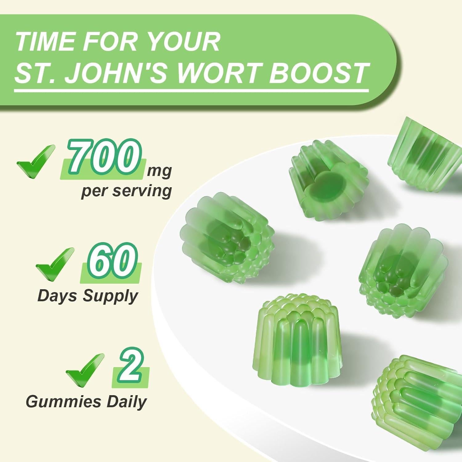 Gomitas de Hierba de San Juan JOVITHEA 700mg 60 Conteo