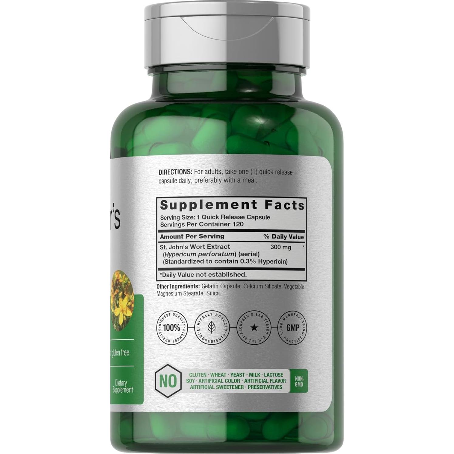 Cápsulas de Hierba de San Juan Horbäach 300mg - 120 Unidades