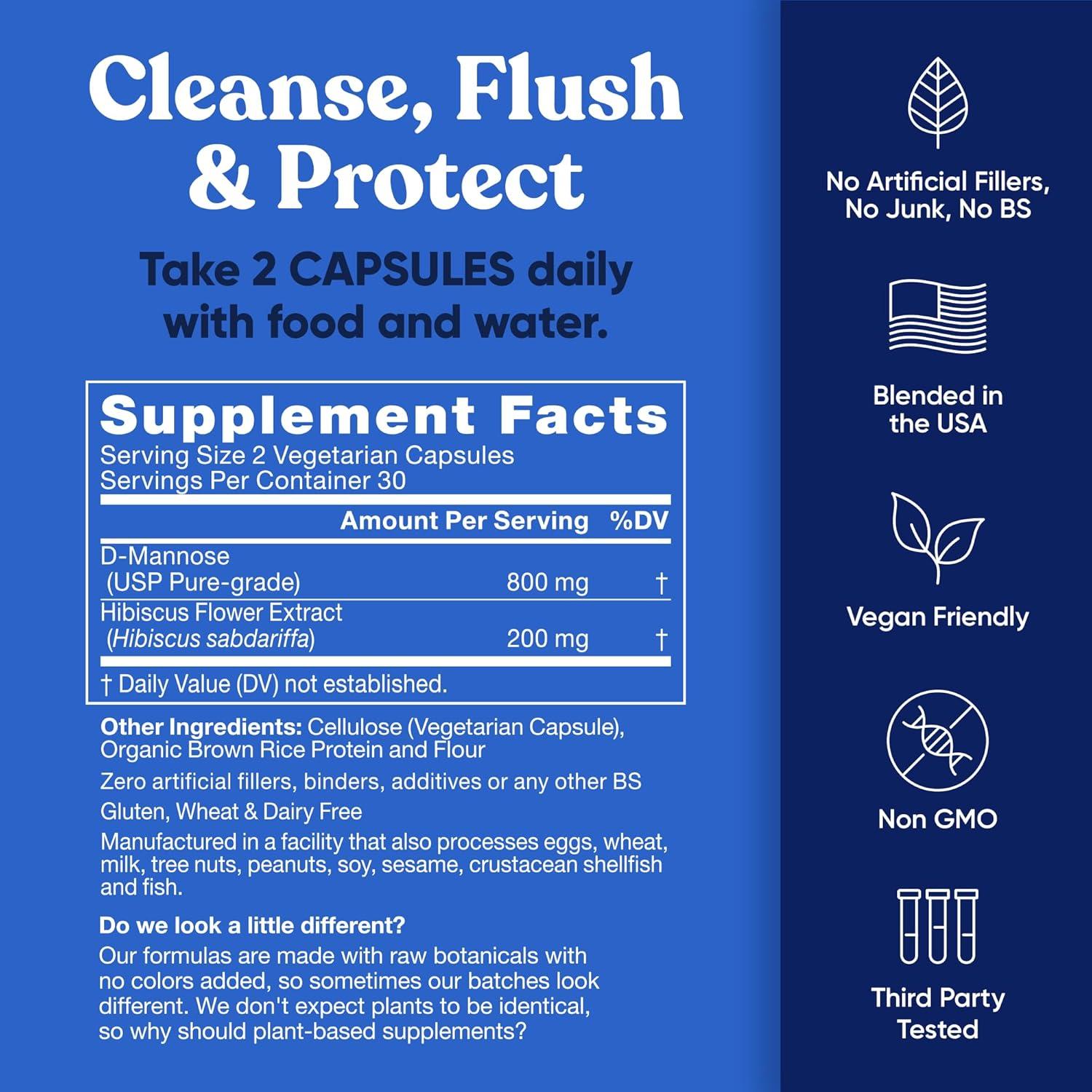 Suplemento D-Mannose Urinary Harmony 60 Cápsulas Salud Urinaria