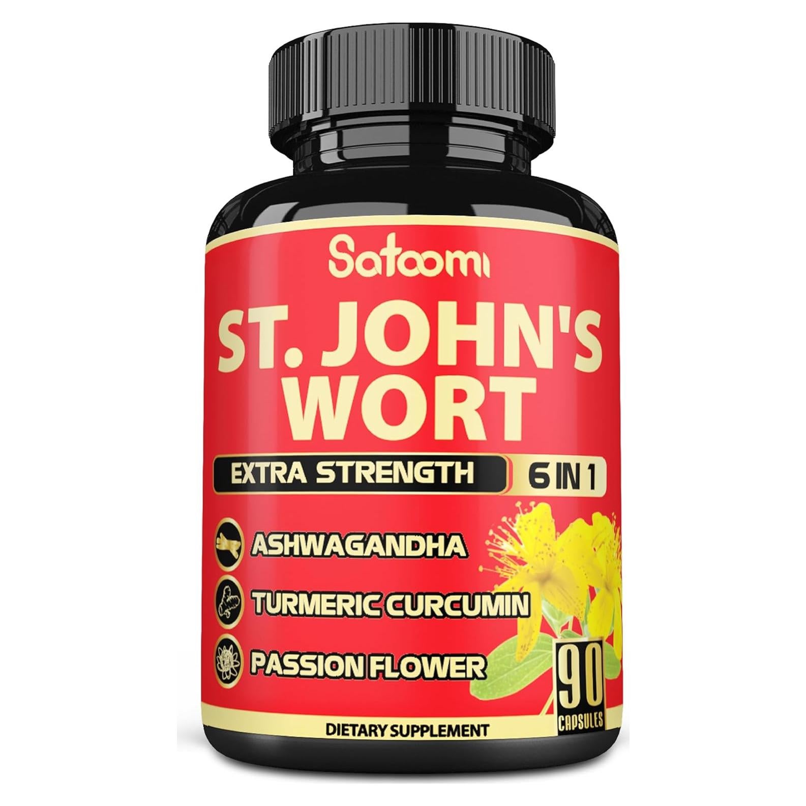 Cápsulas de Hierba de San Juan Satoomi 90 Veganas 5050 mg