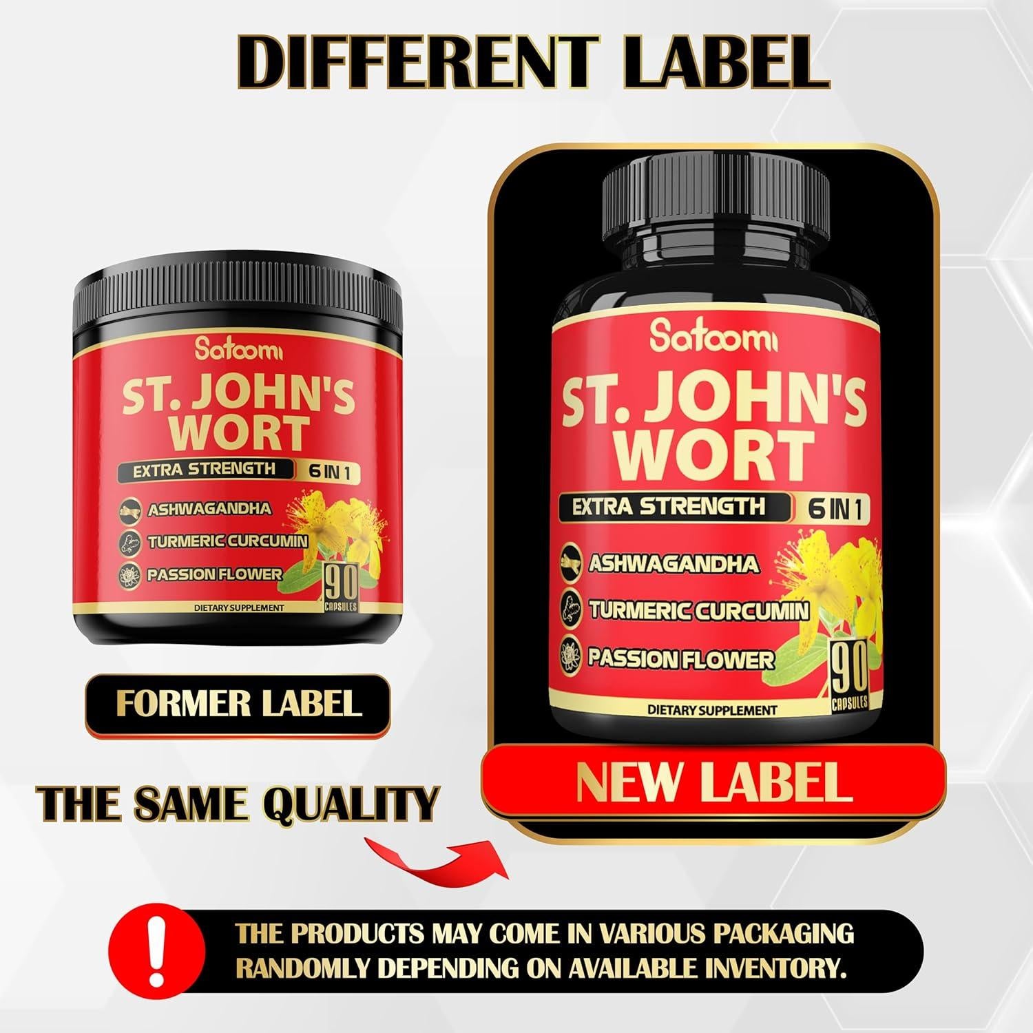 Cápsulas de Hierba de San Juan Satoomi 90 Veganas 5050 mg