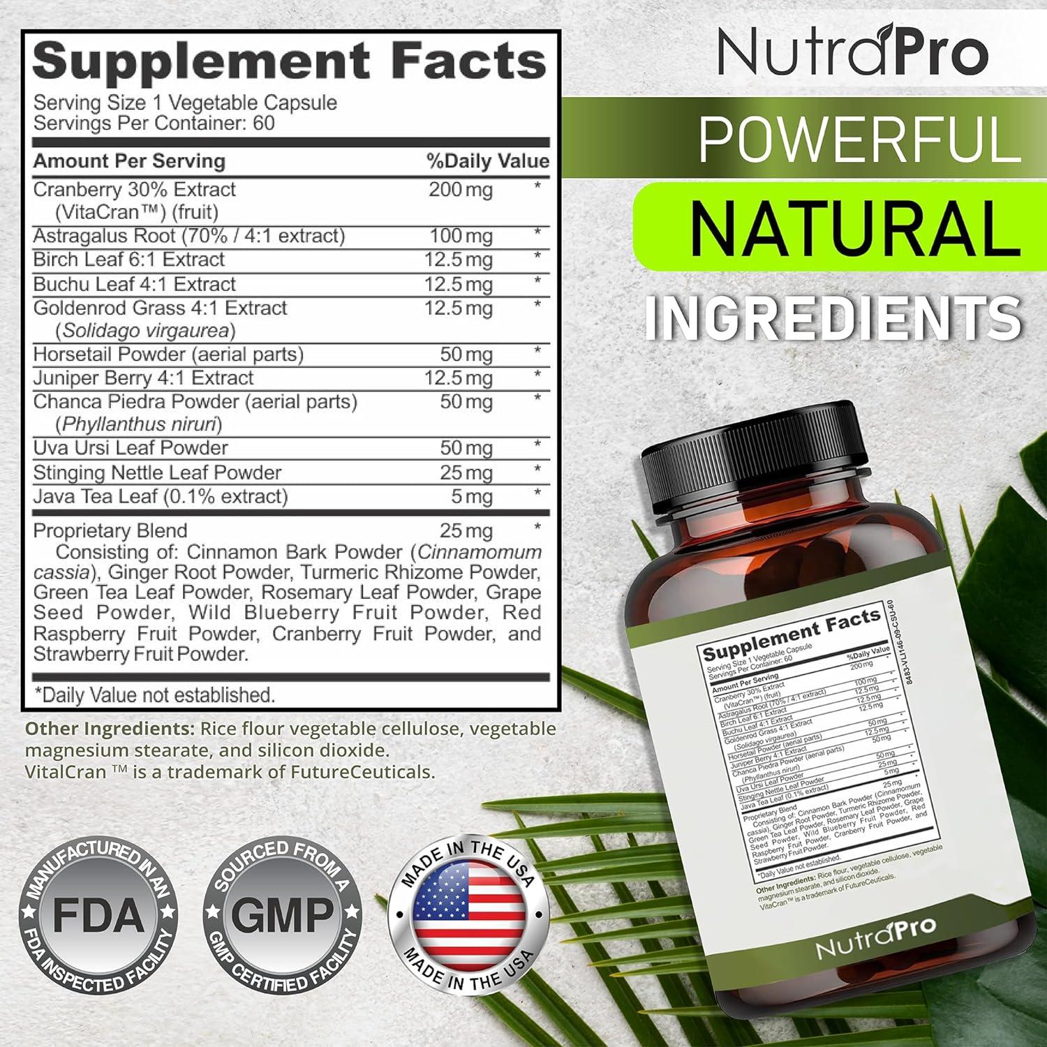 Suplemento Detox NutraPro para Riñones y Vejiga 60 Días