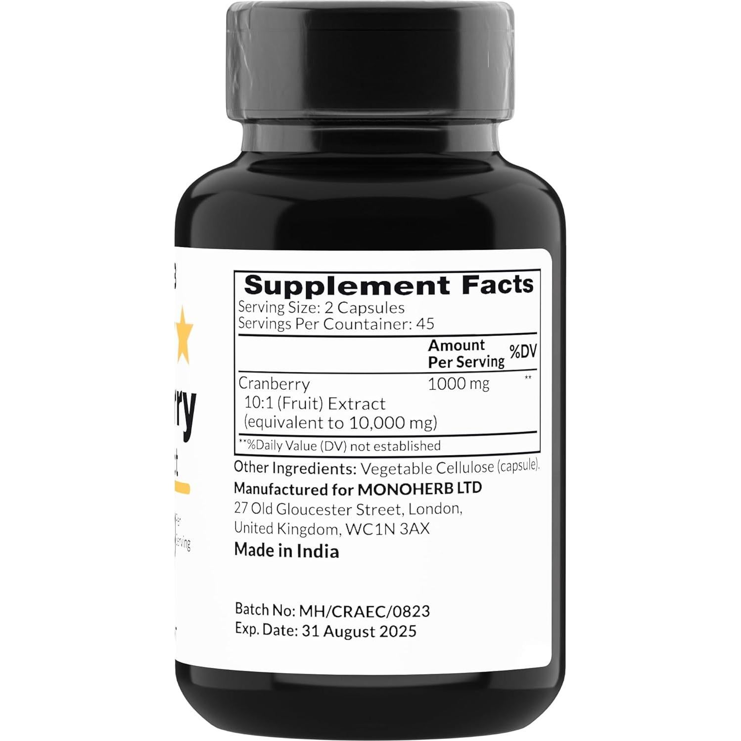 Extracto de Arándano 1000 mg - 90 Cápsulas Vegetarianas