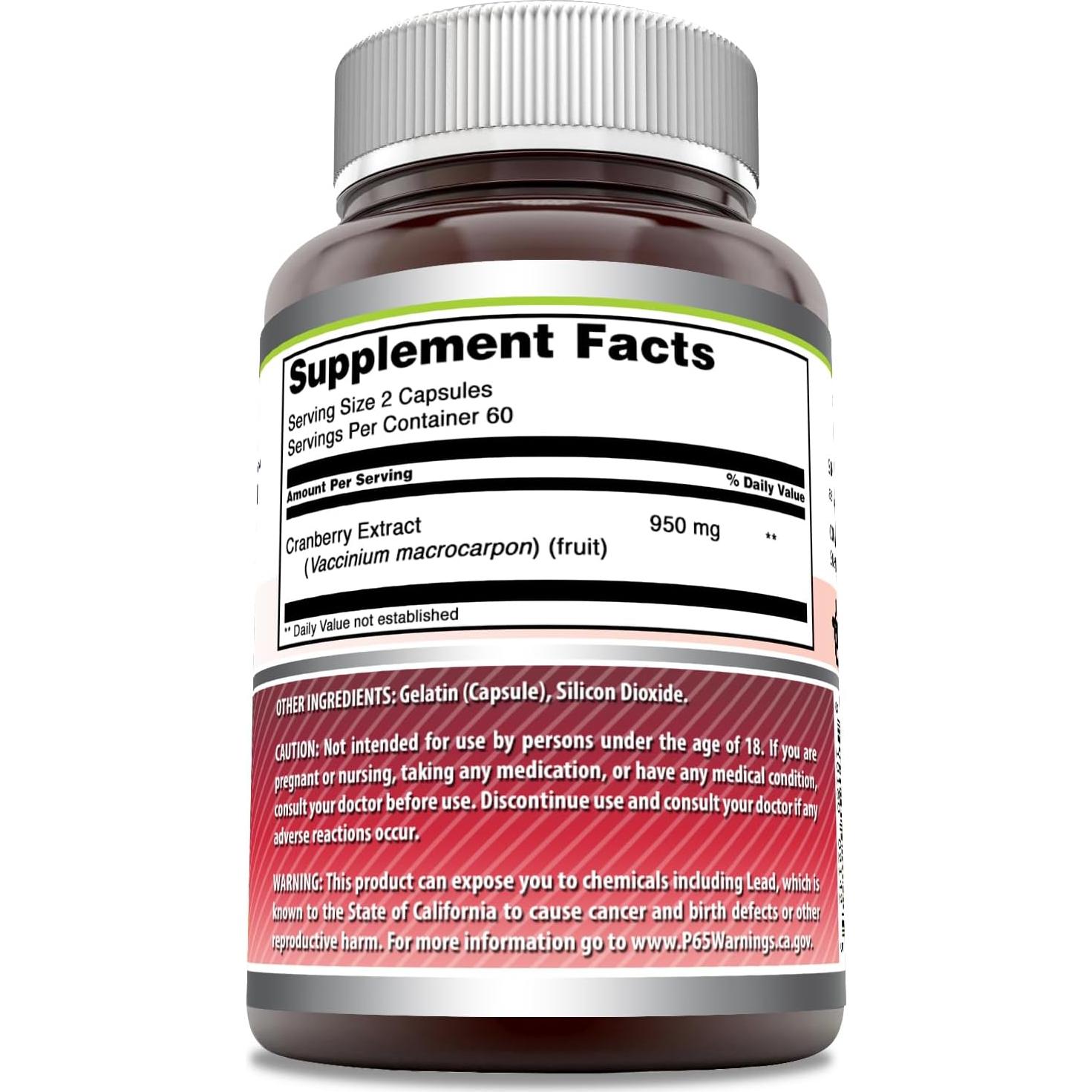 Extracto de Arándano Nutrición Asombrosa 950 Mg 120 Cápsulas