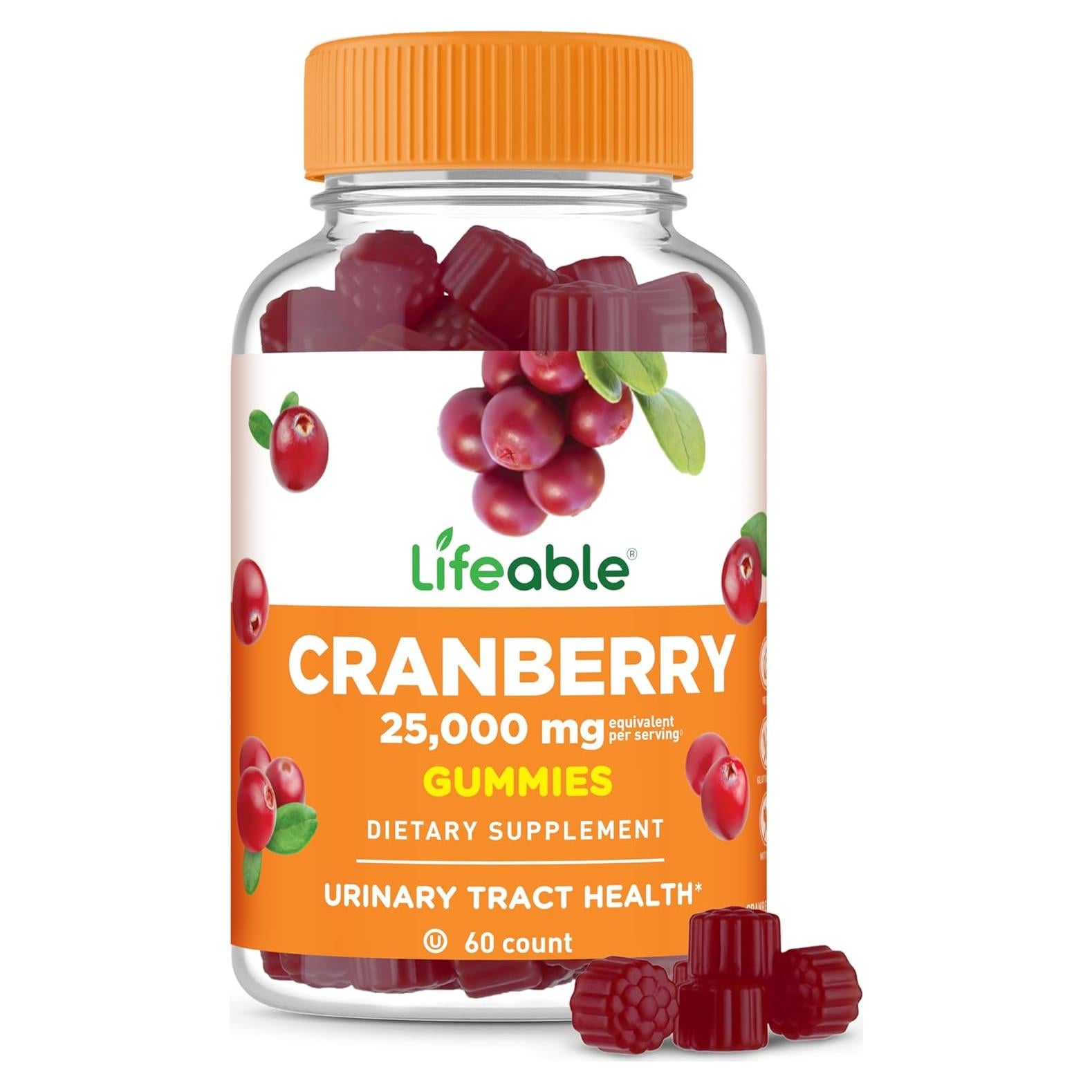 Gomitas de Arándano Lifeable 60 Unidades | Suplemento Vegano