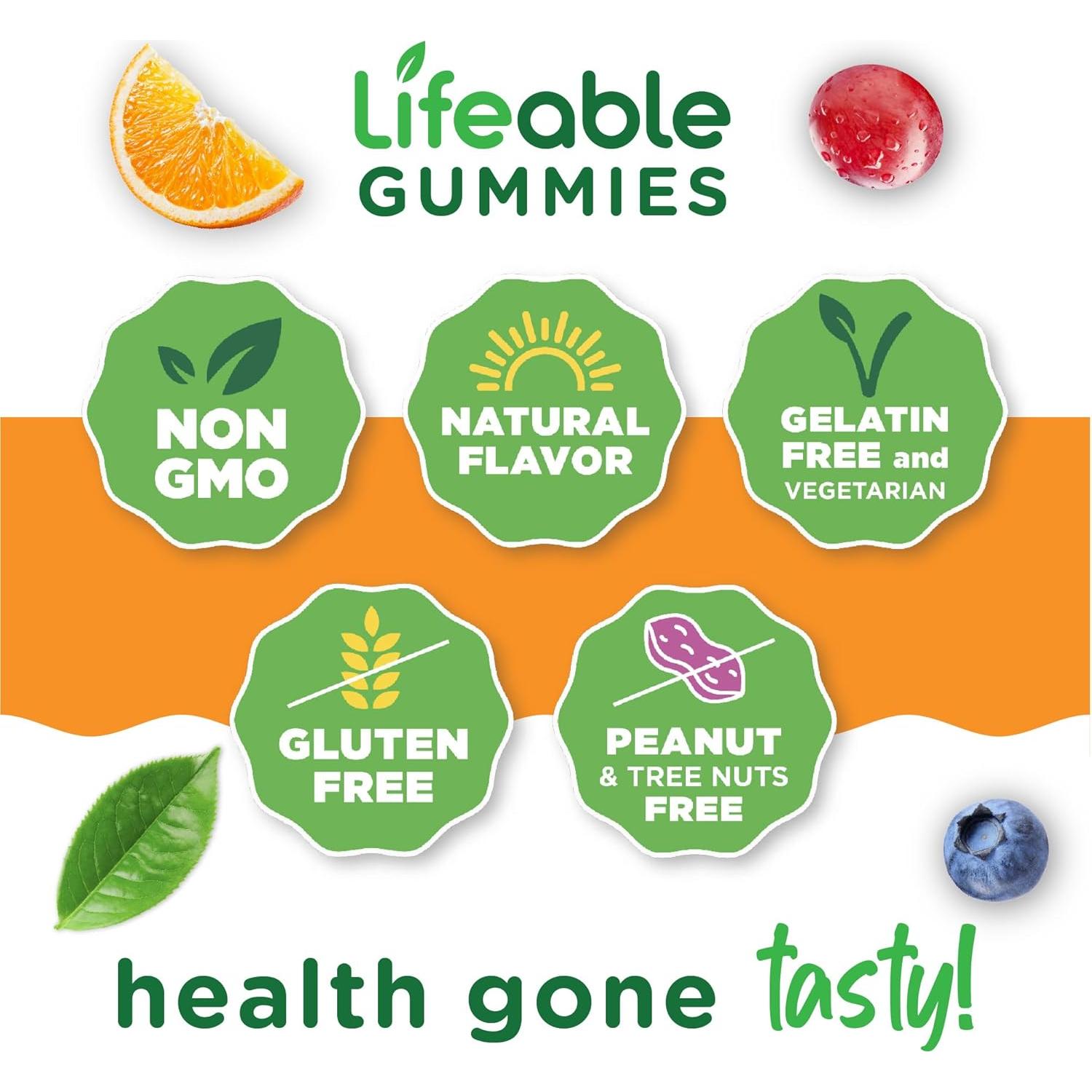 Gomitas de Arándano Lifeable 60 Unidades | Suplemento Vegano